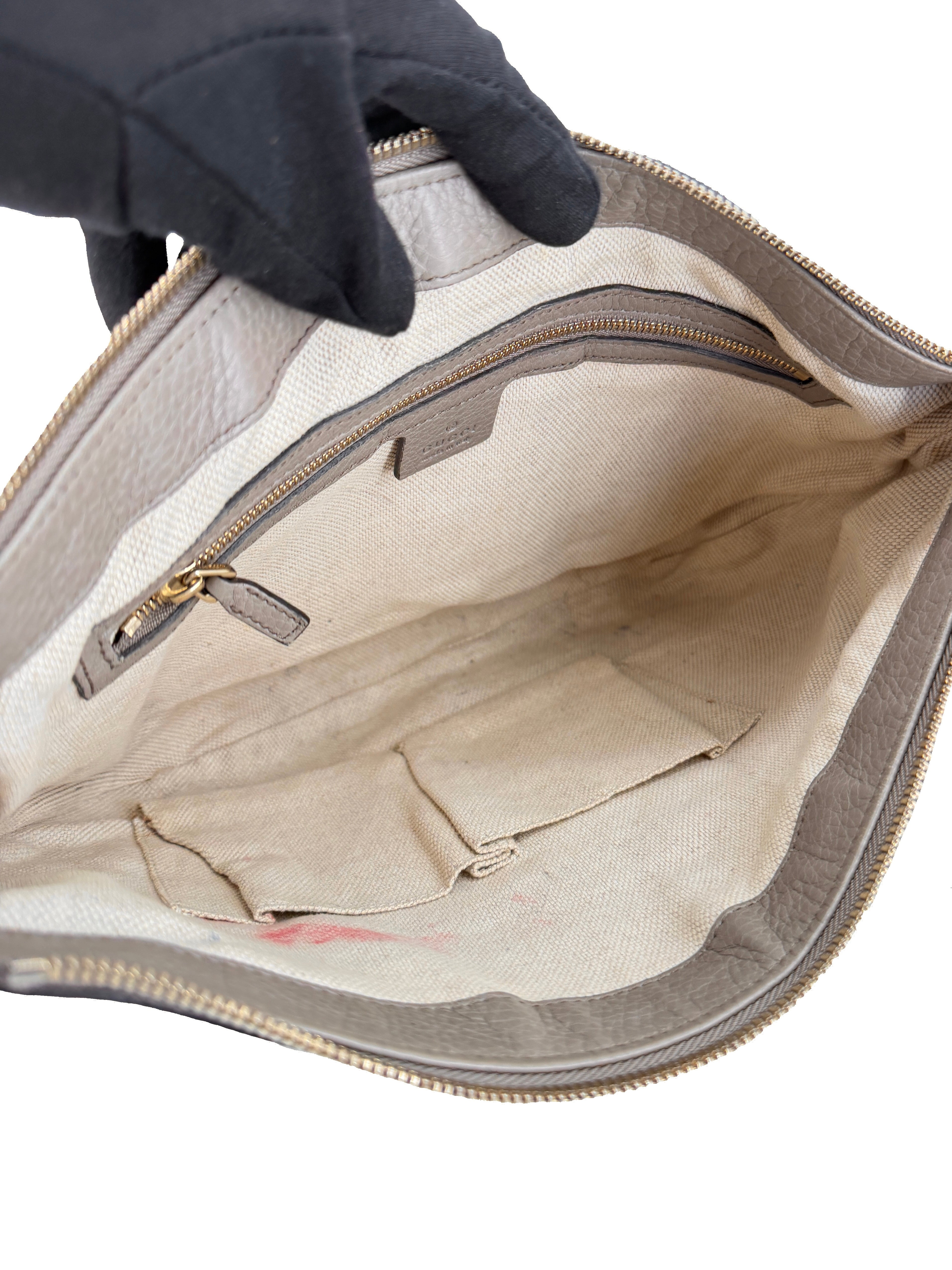 Gucci gray soho interlocking G shoulder bag 308361000926