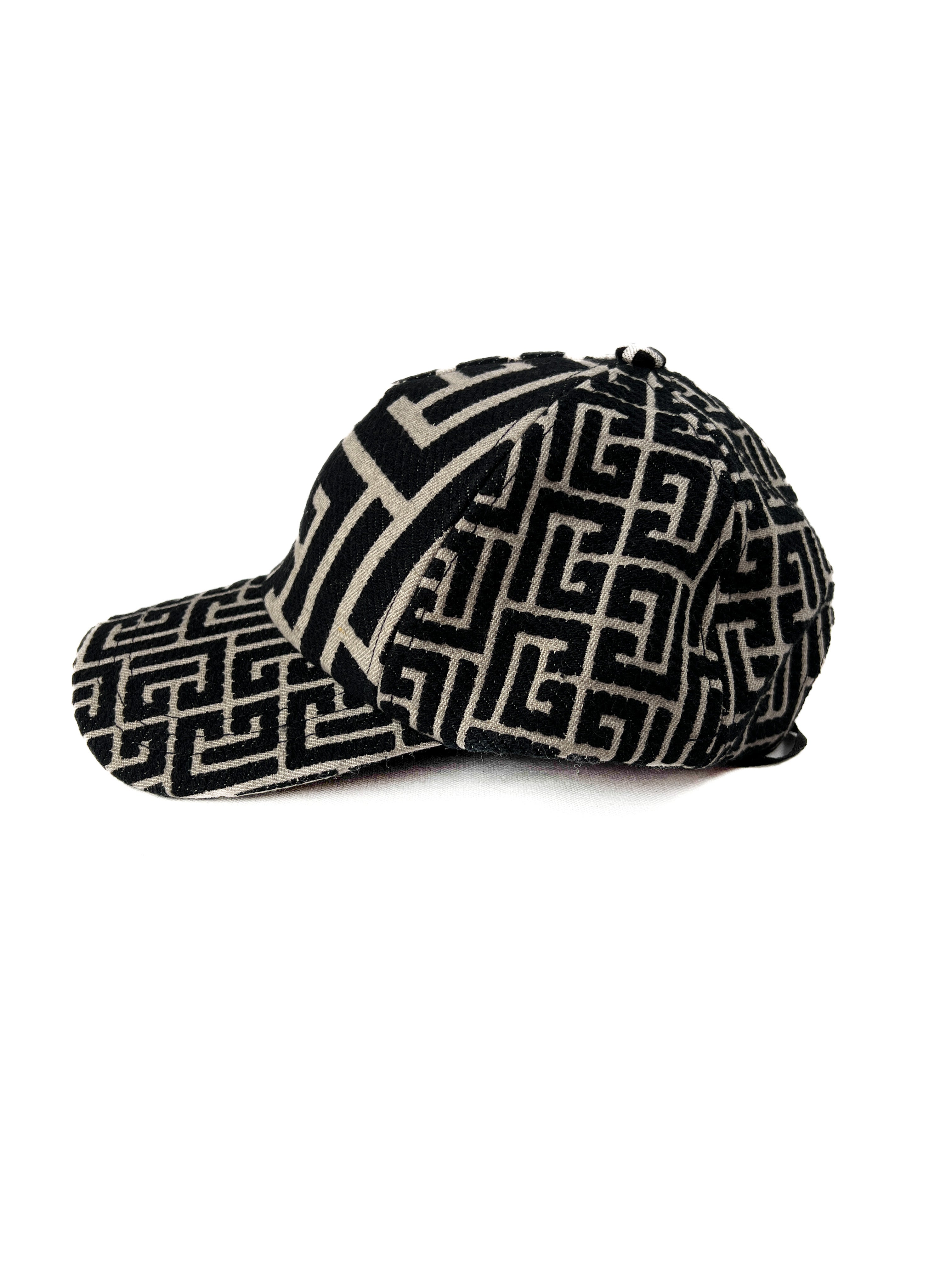 Balmain monogrammed jacquard baseball hat NWT