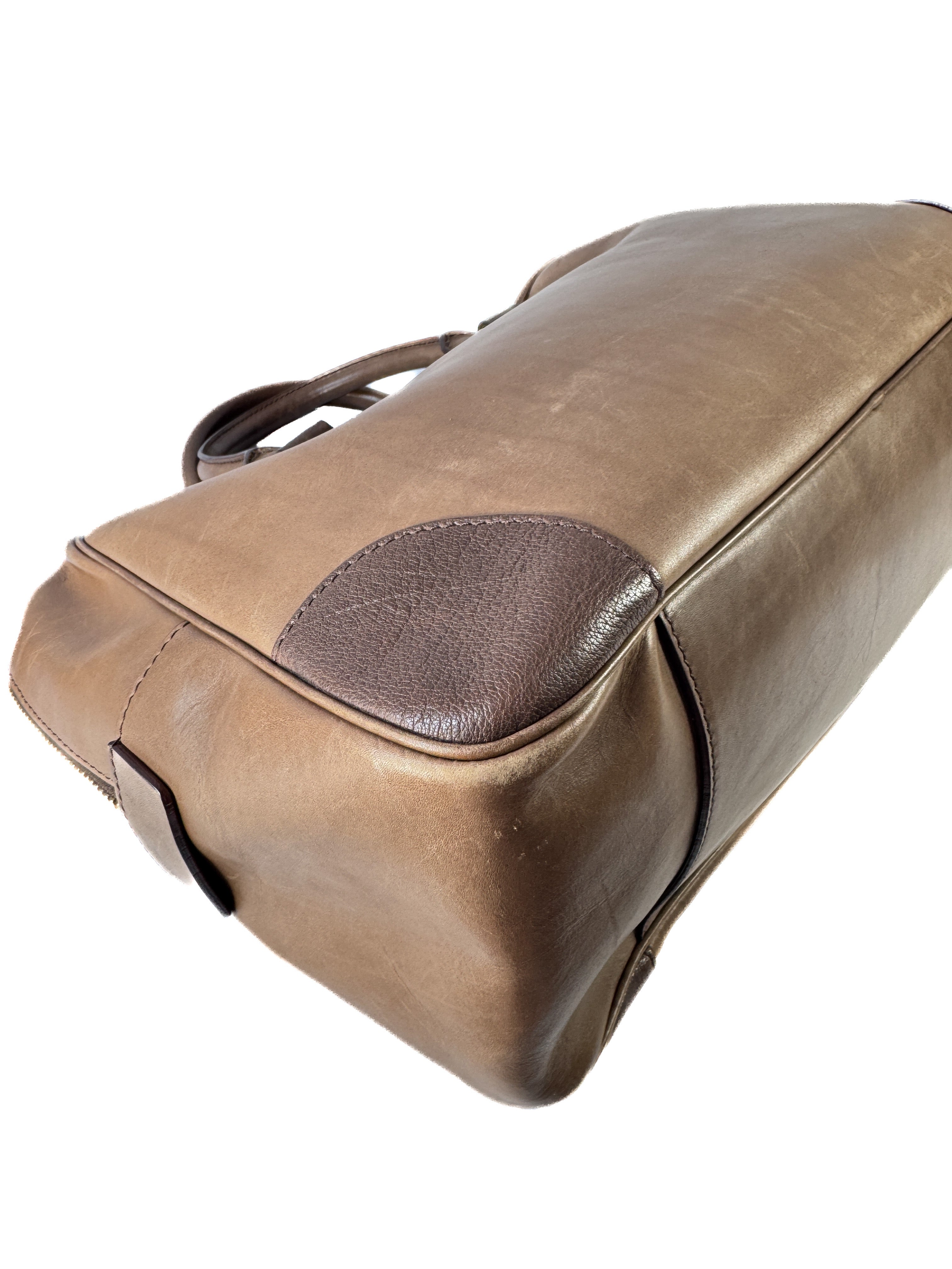 Celine 2 tone brown leather bag WPA0140