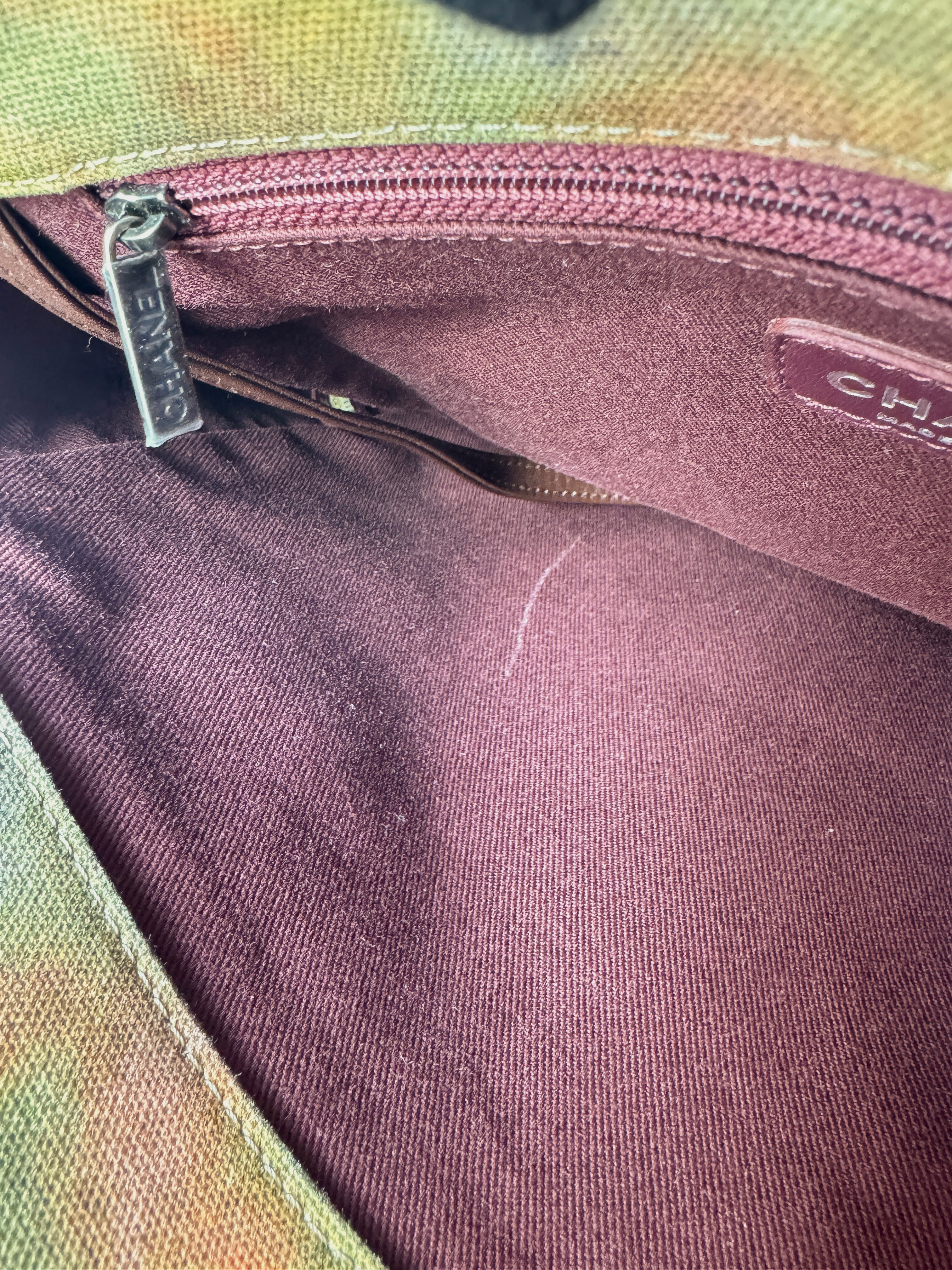 Chanel Washed Toile Graffiti On The Pavements Messenger Khaki Multicolor