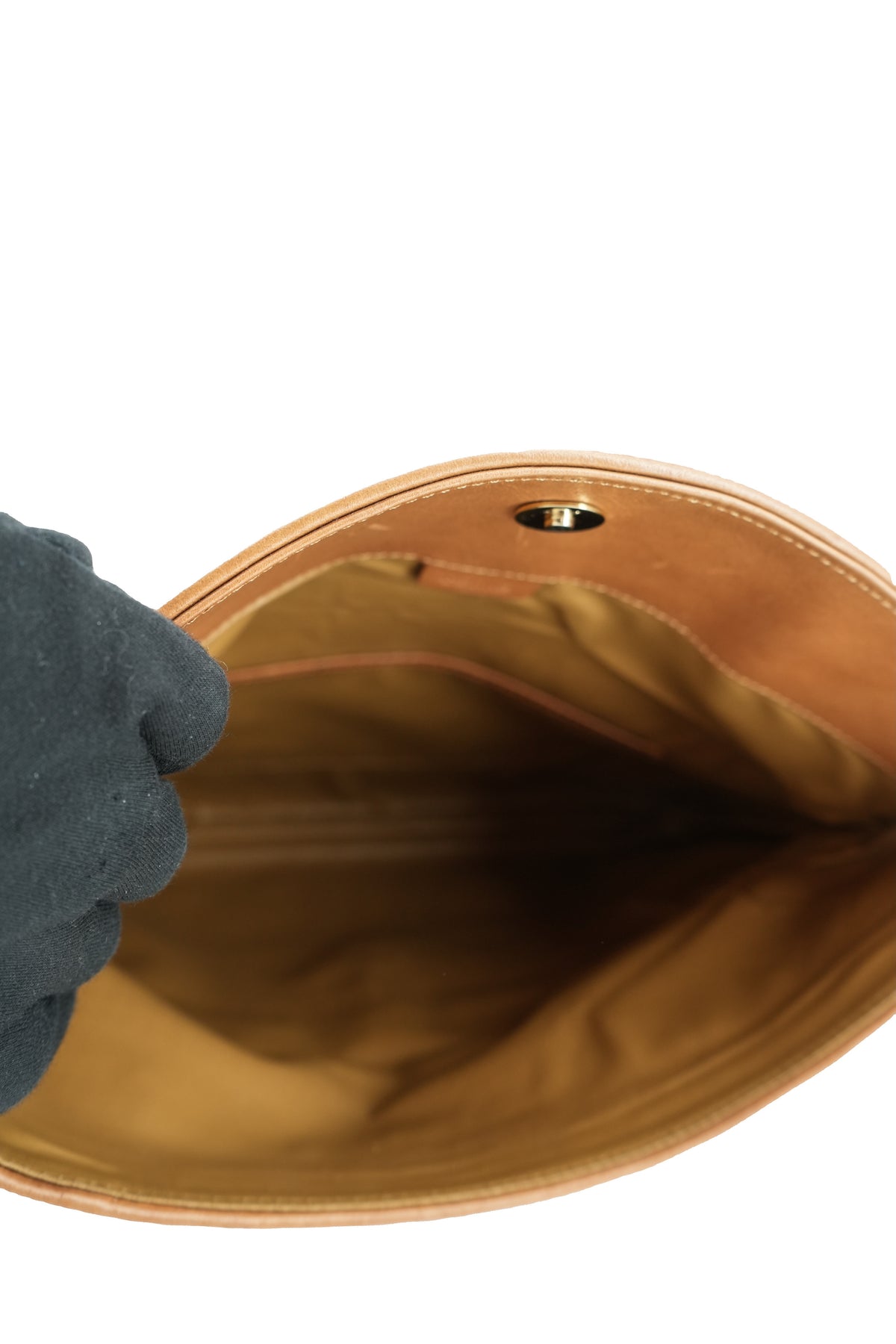 Celine brown Macadame vintage clutch M06