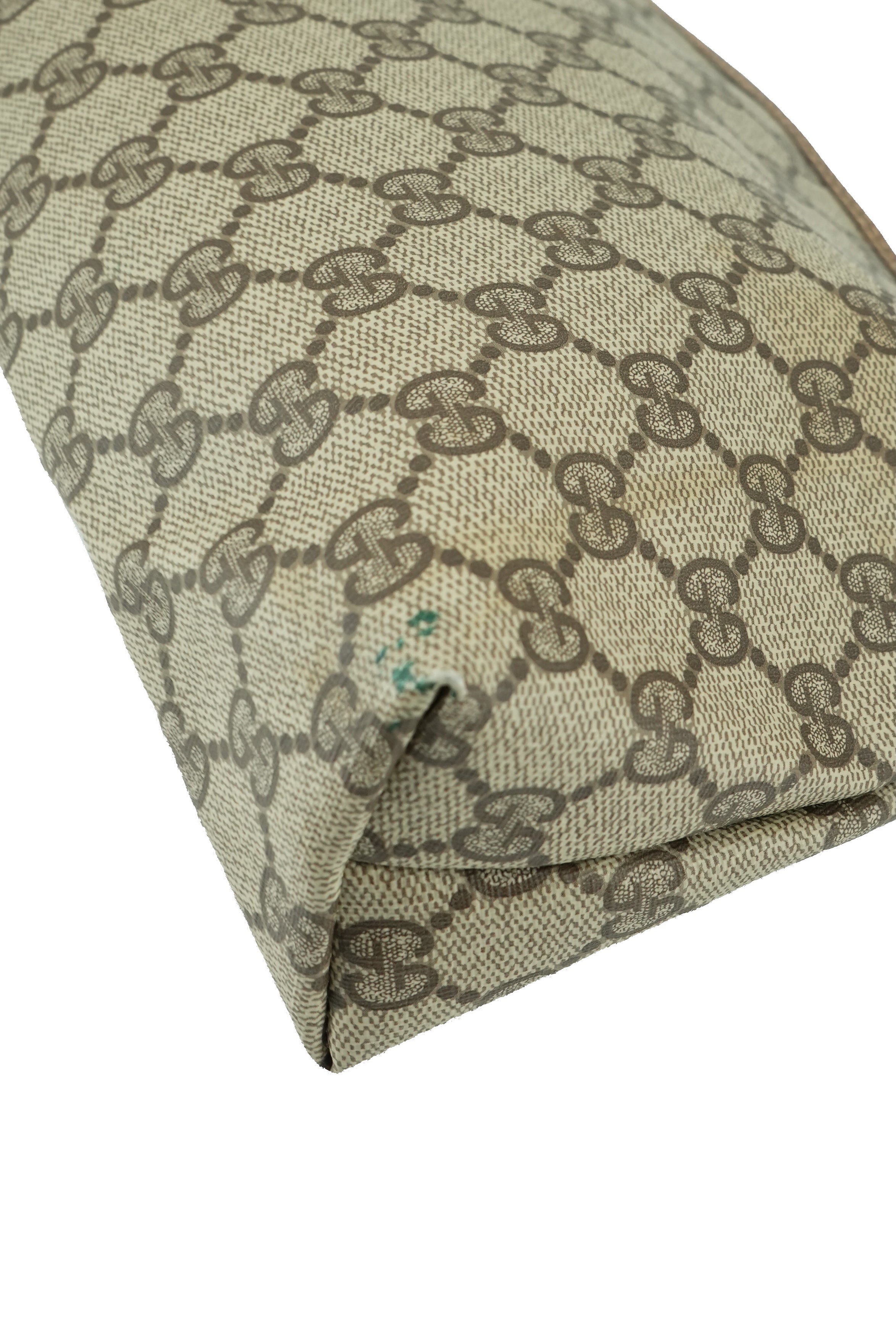 Gucci brown vintage zip pouch 014-115-6088
