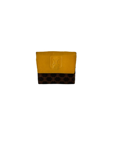 Celine vintage brown macadame coin wallet M14