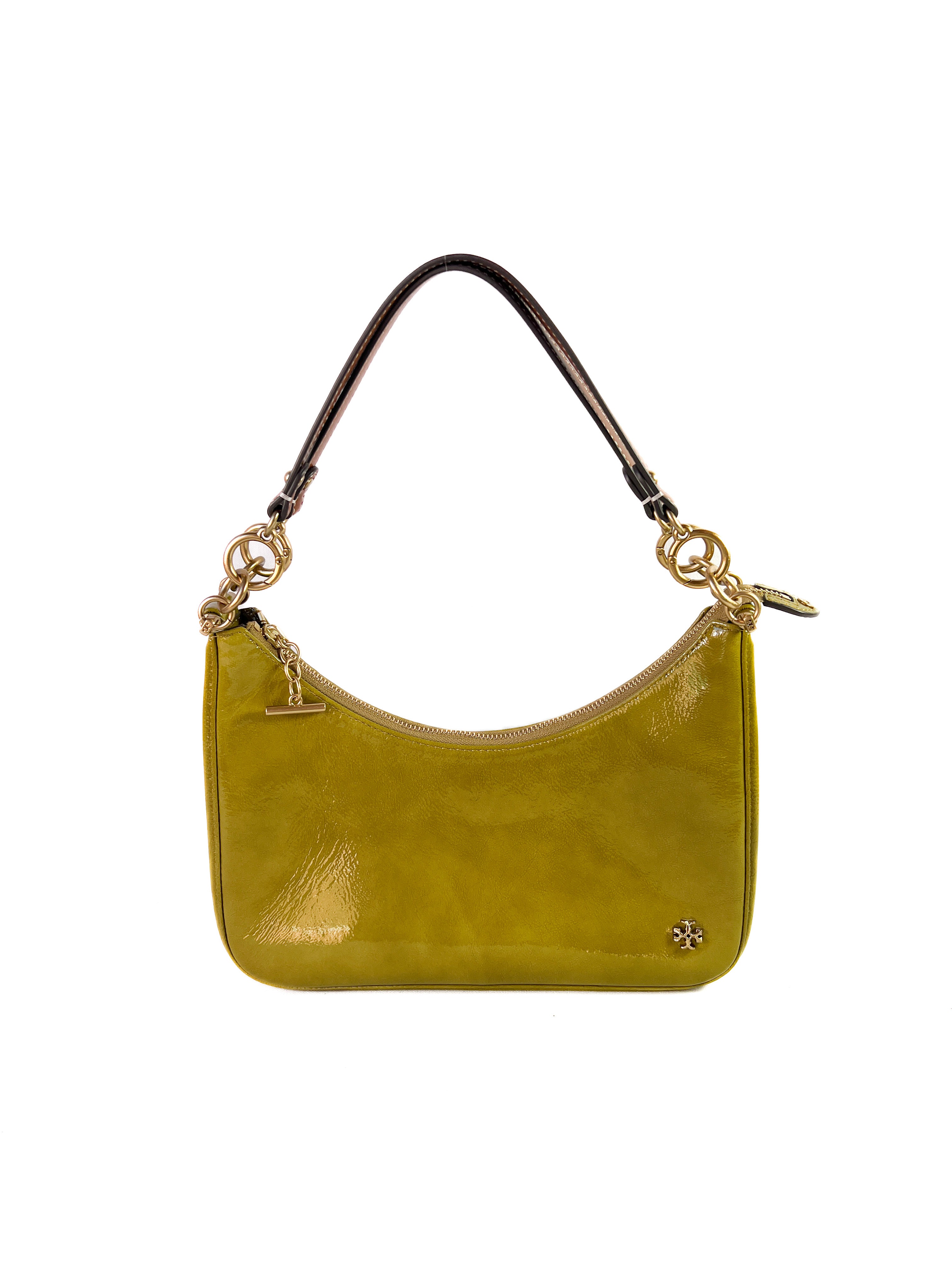Tory Burch 151 Mercer green patent shoulder bag