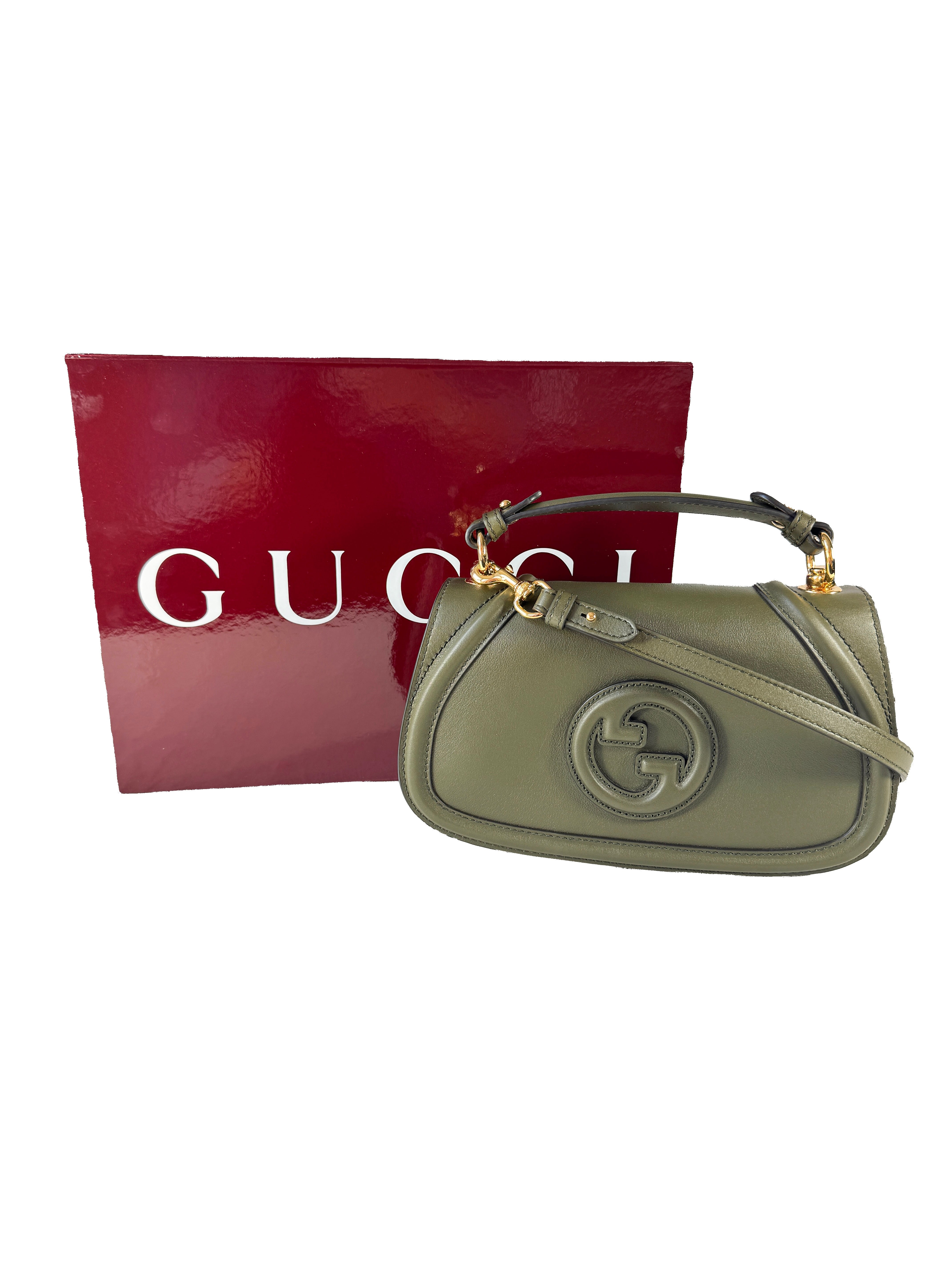 Gucci olive green Blondie medium 815714-520981