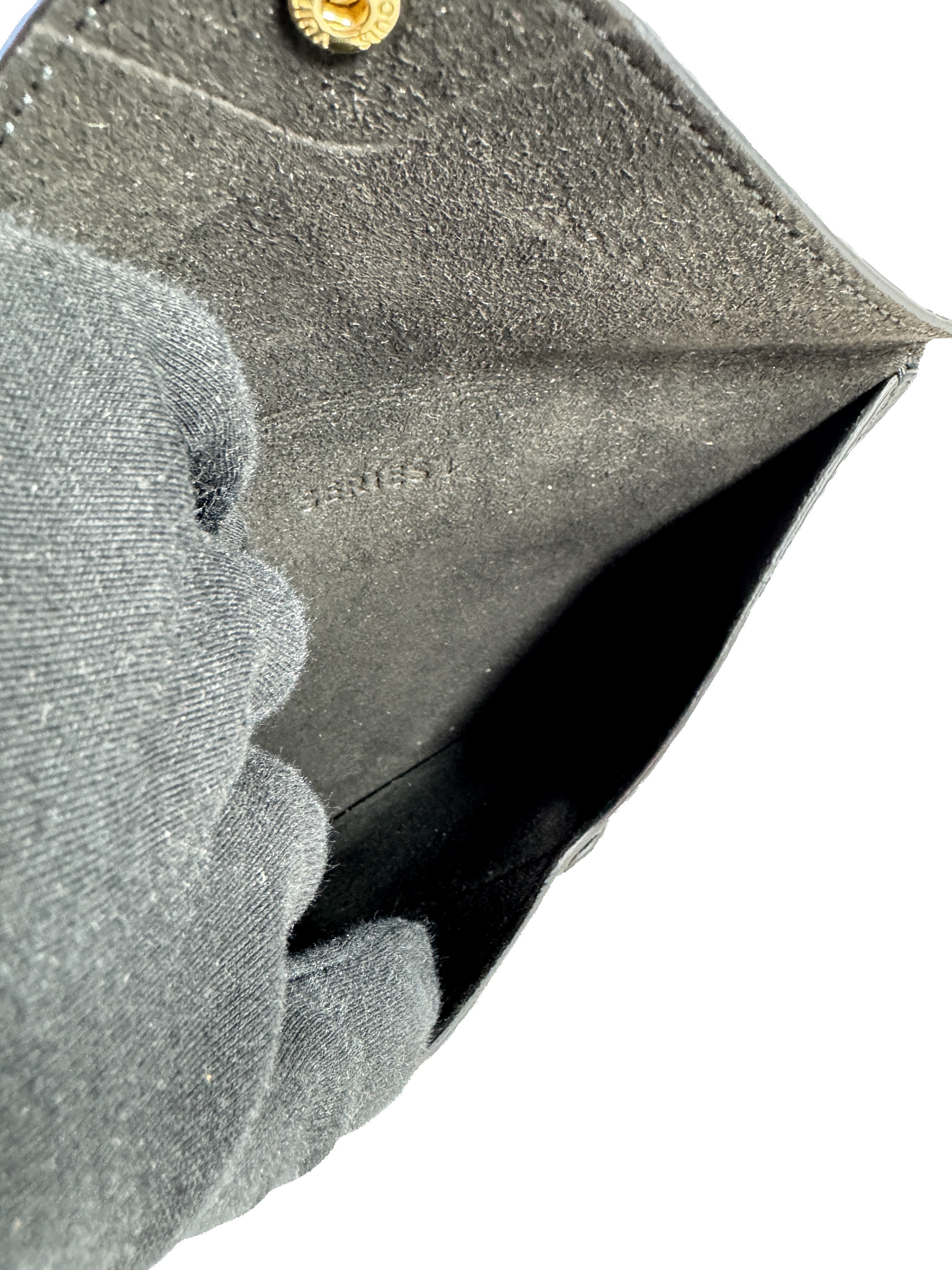 Louis Vuitton black epi leather series 1 pouch