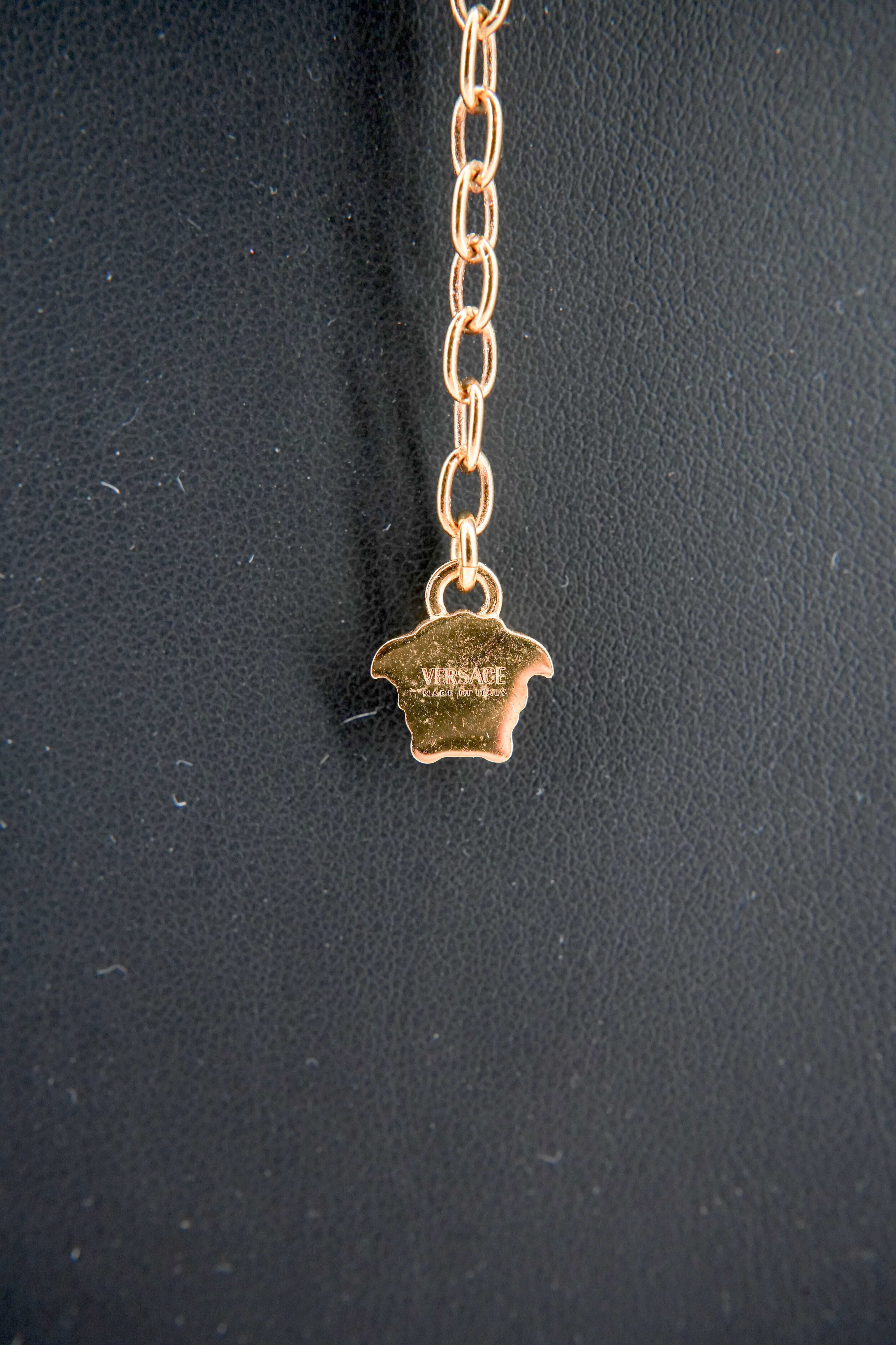 Versace Medusa miniature plate pendant necklace