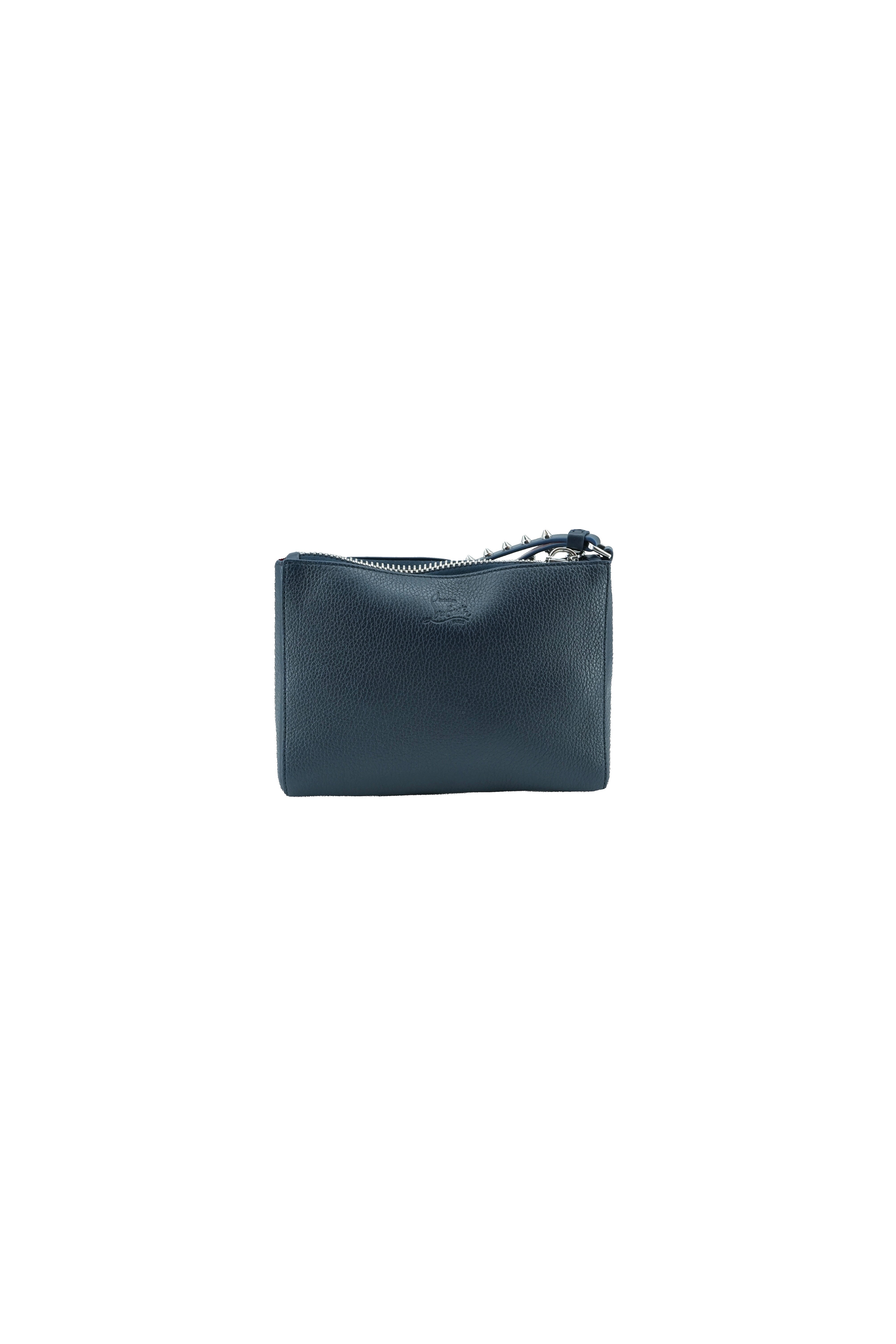 Christian Louboutin navy Cabata mini pouch