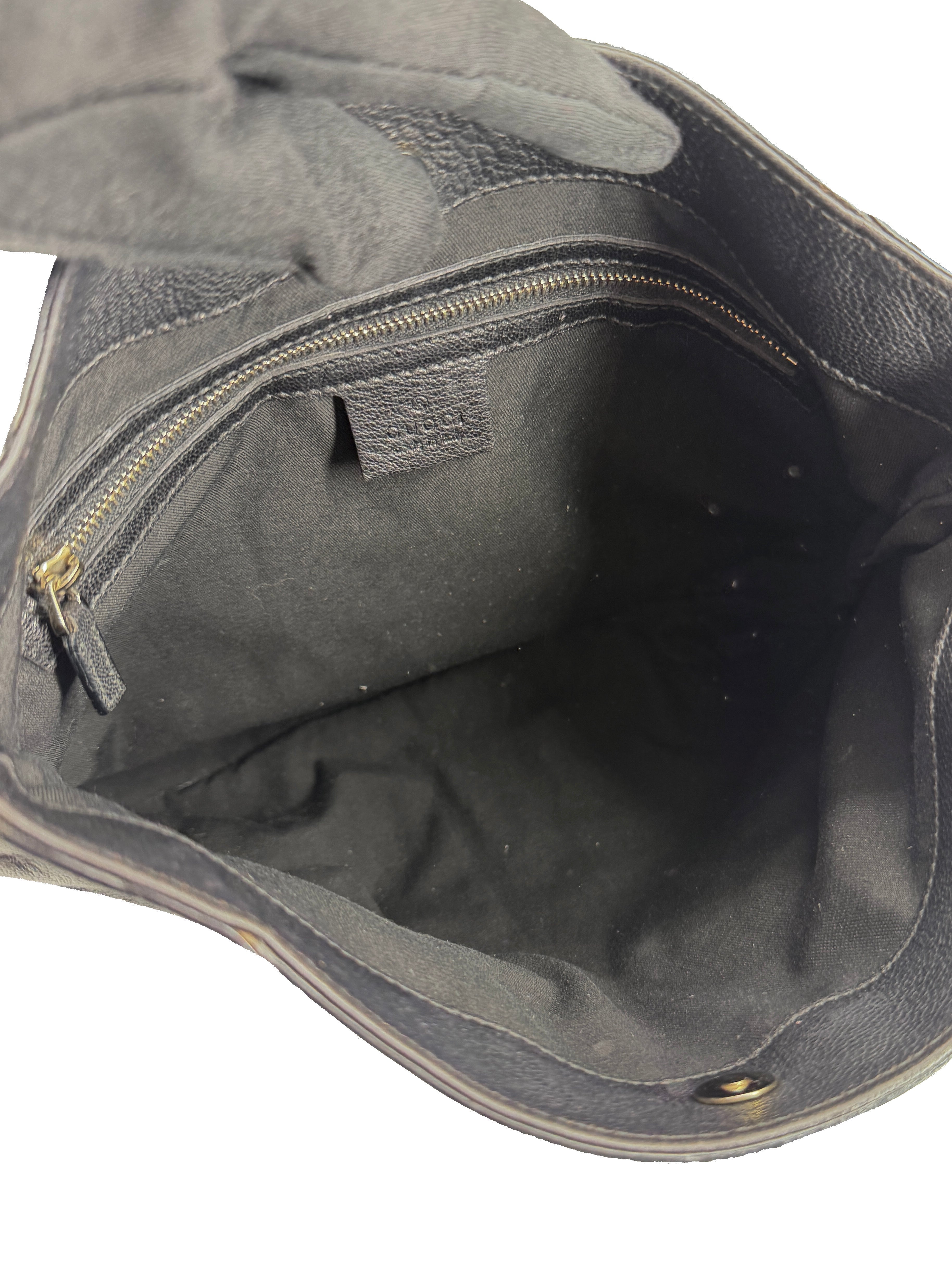 Gucci black leather Princy Chain hobo bag 154392 204992