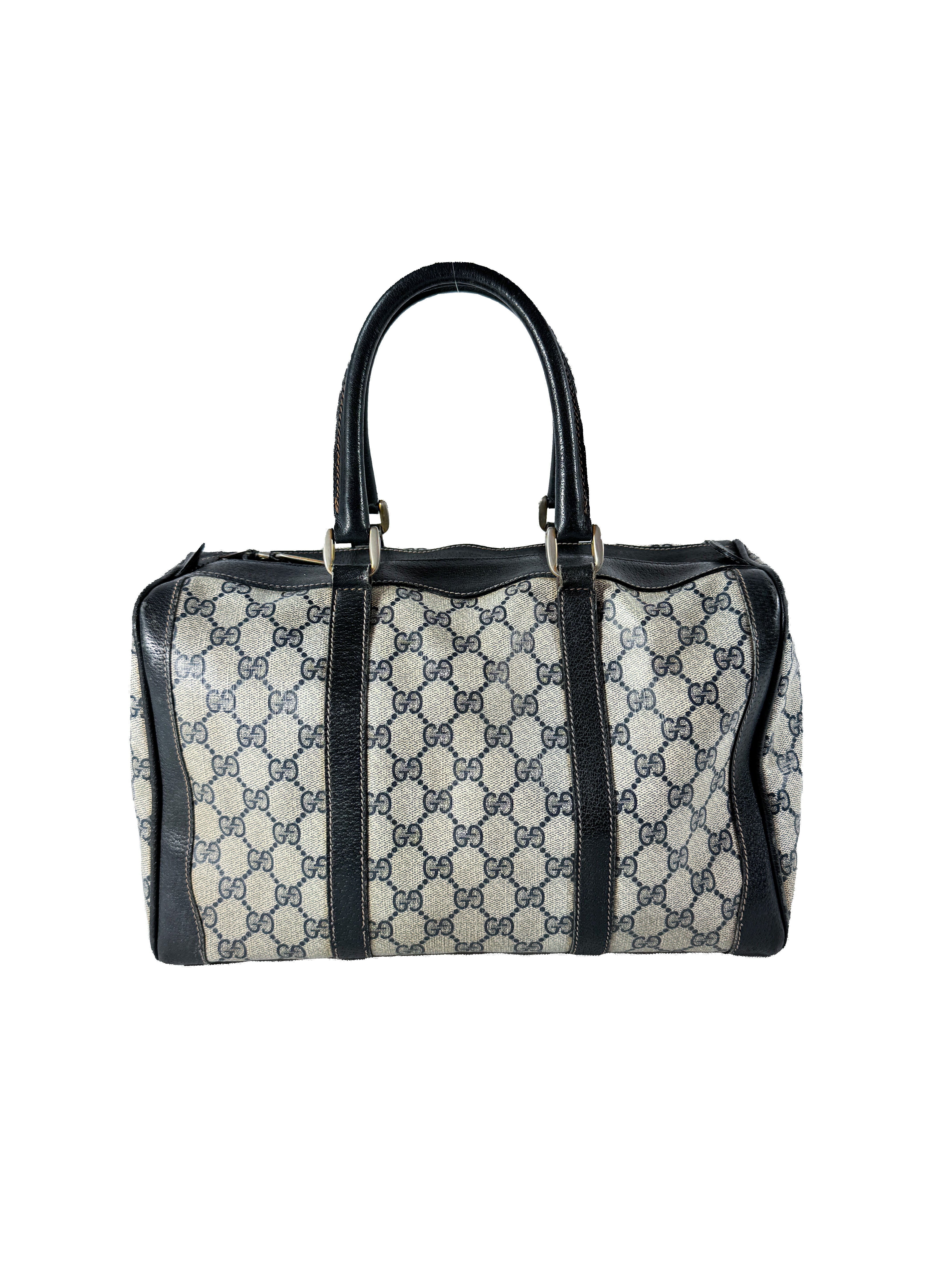 Gucci navy supreme boston bag 138