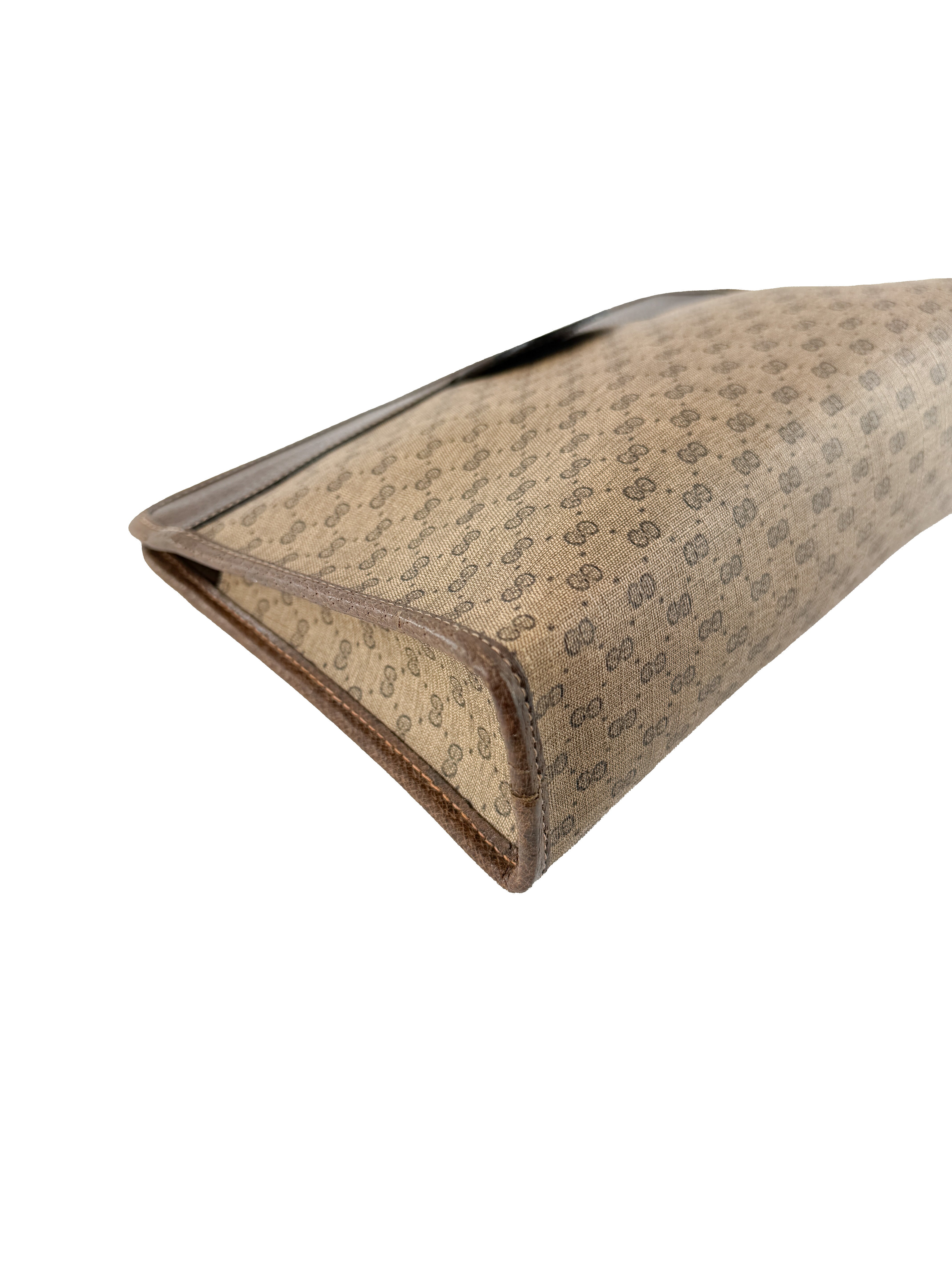 Gucci vintage brown micro GG clutch/wristlet 67-039-5465