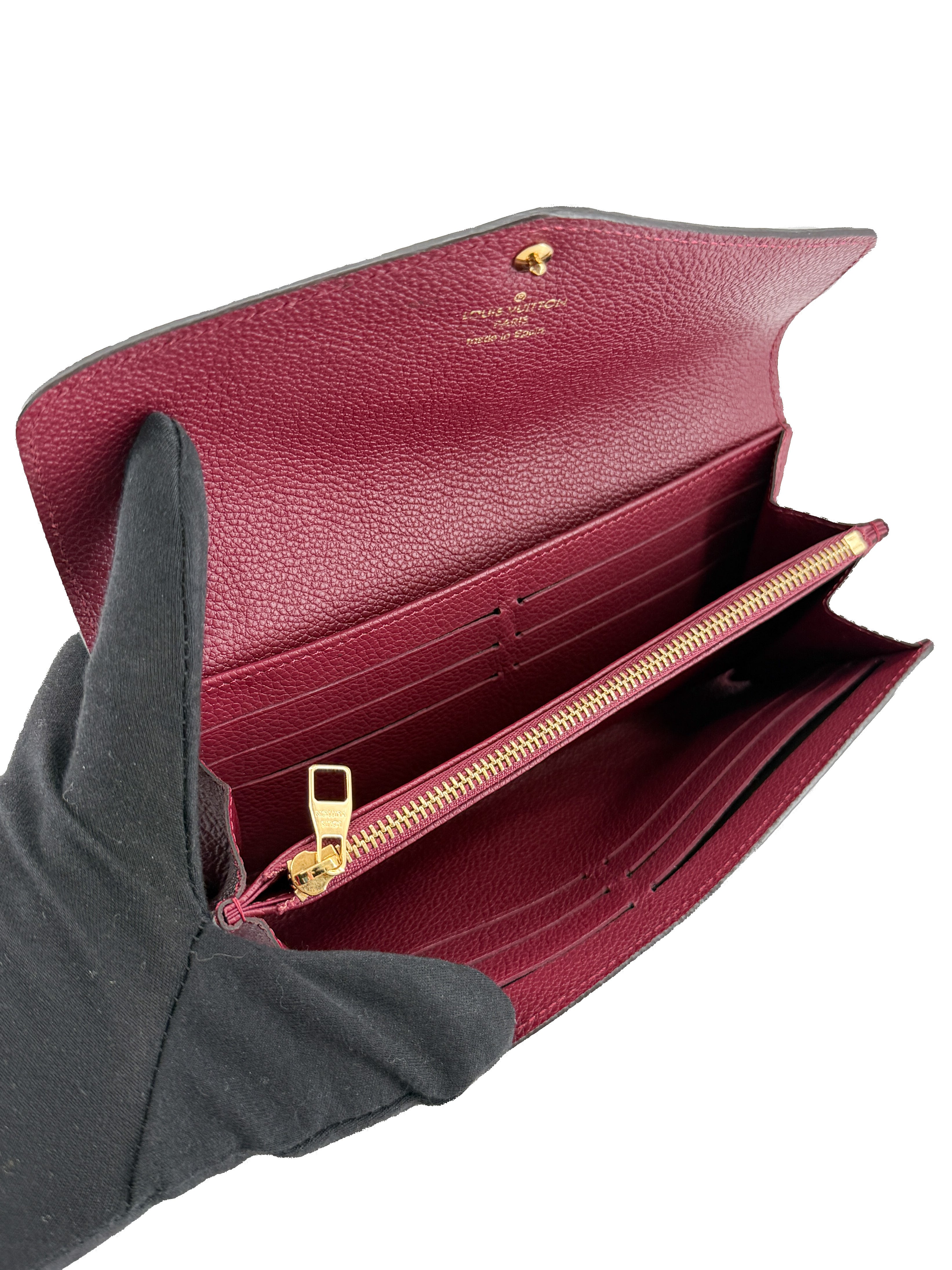 Louis Vuitton monogram empreinte berry Sarah wallet CA0128