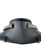 David Yurman sterling silver double cable X collar necklace