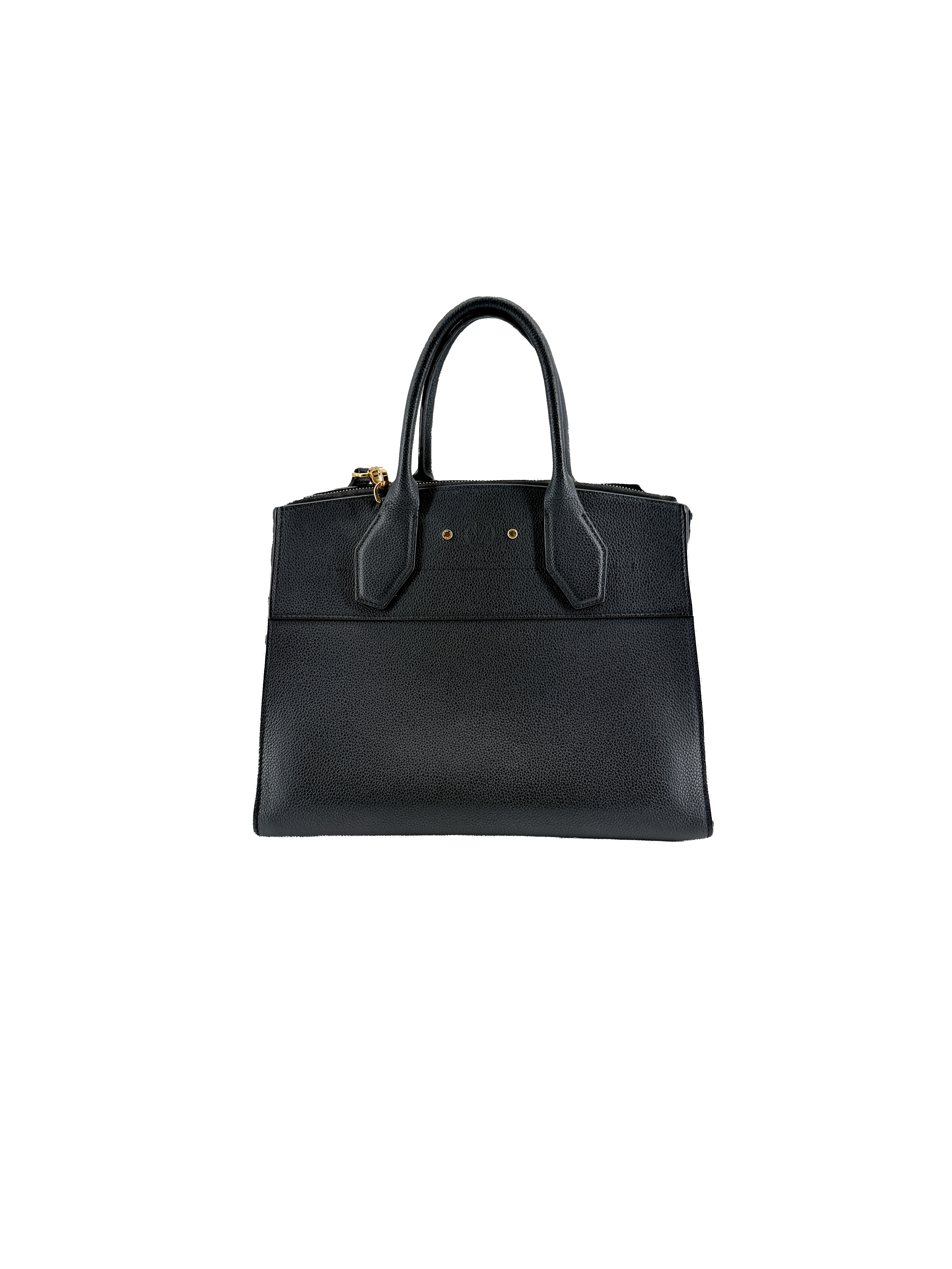 Louis Vuitton black leather City Steamer MM