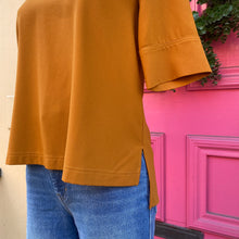 Brass golden short sleeve top size S