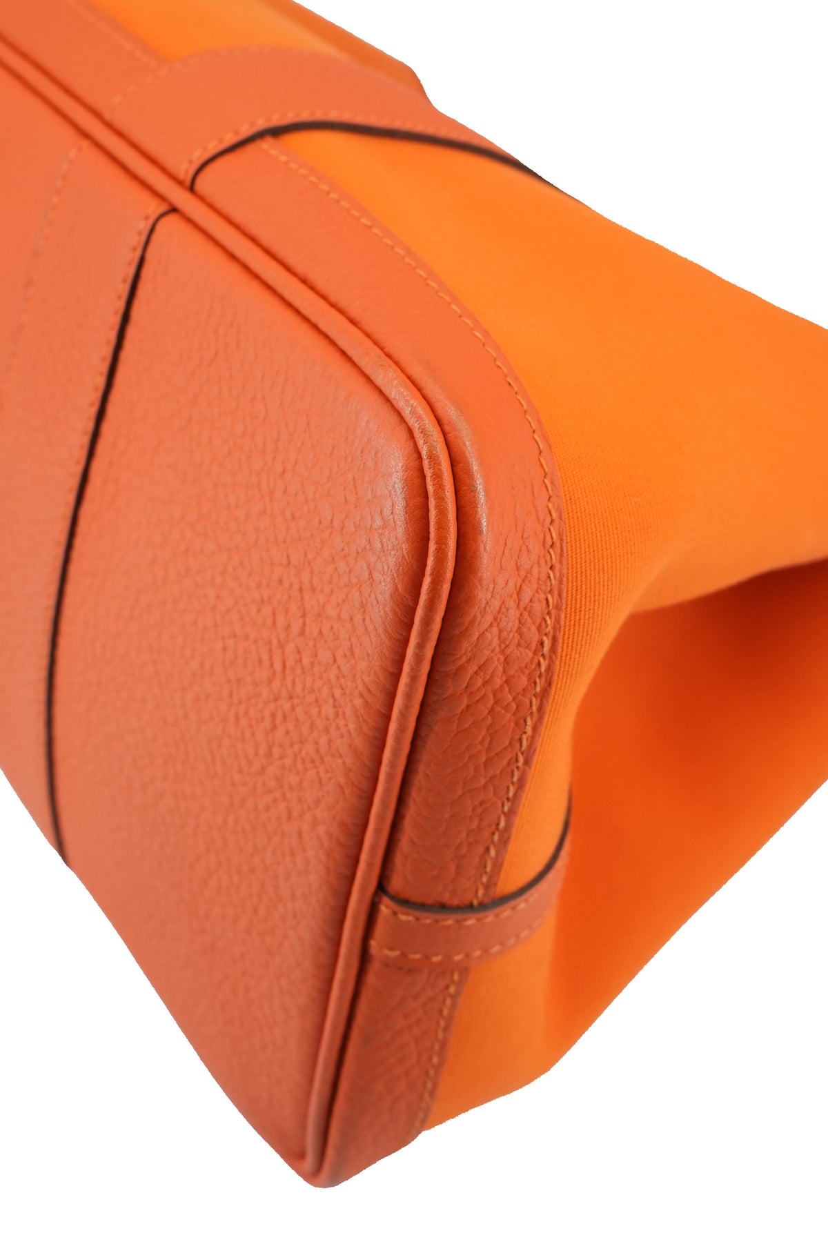 Hermès orange canvas leather Garden Party 36 T
