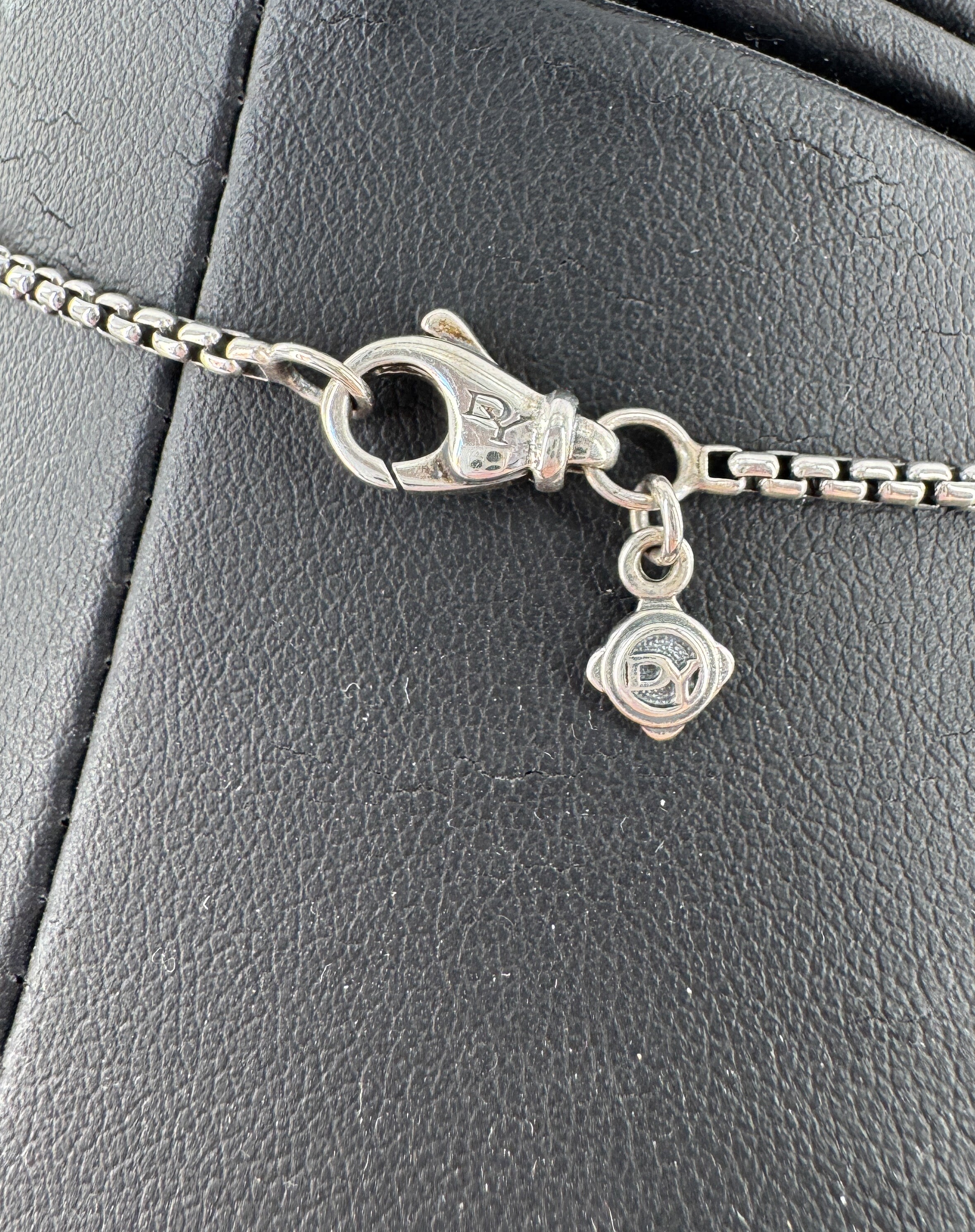 David Yurman sterling silver 18k gold Belmont double curb link necklace