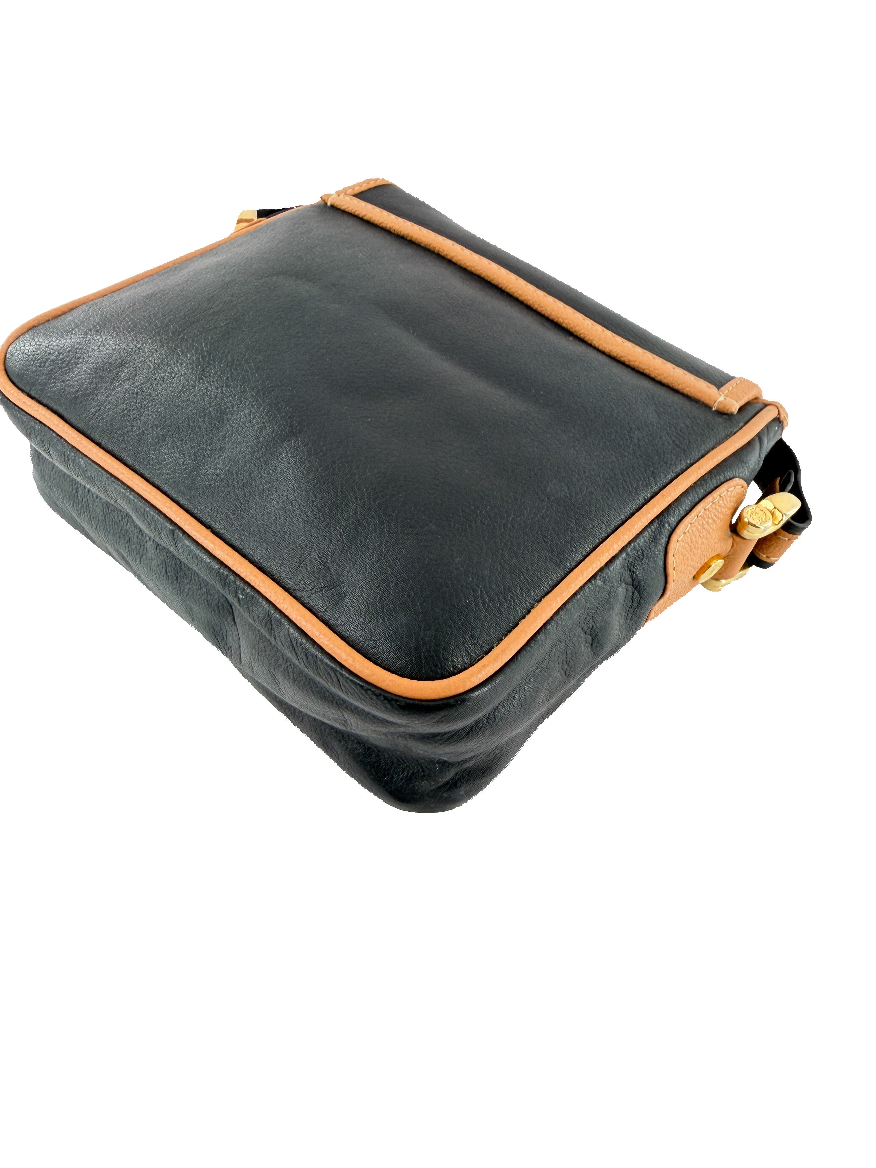 Loewe black/brown vintage leather crossbody