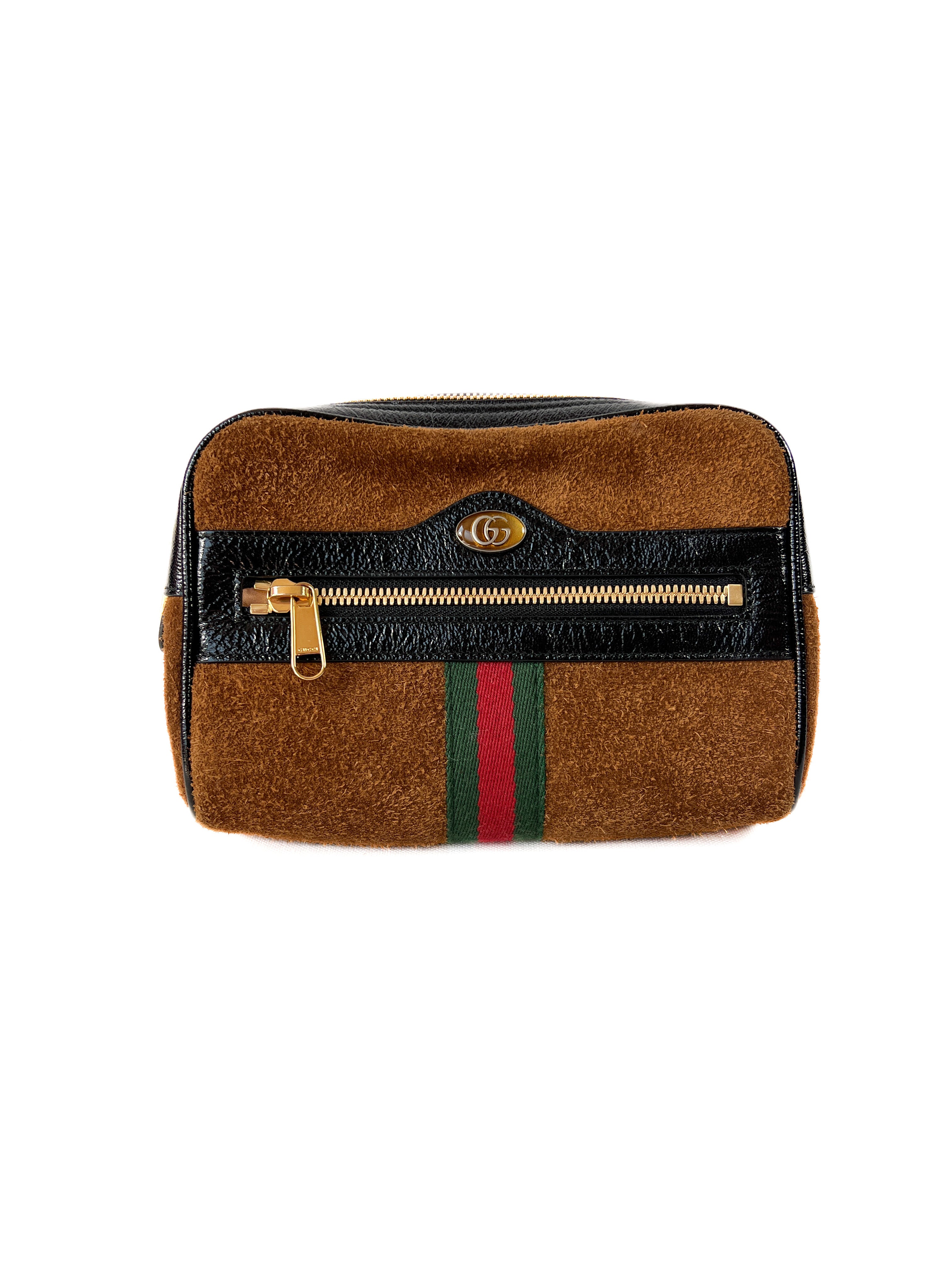 Gucci brown suede Ophidia belt bag