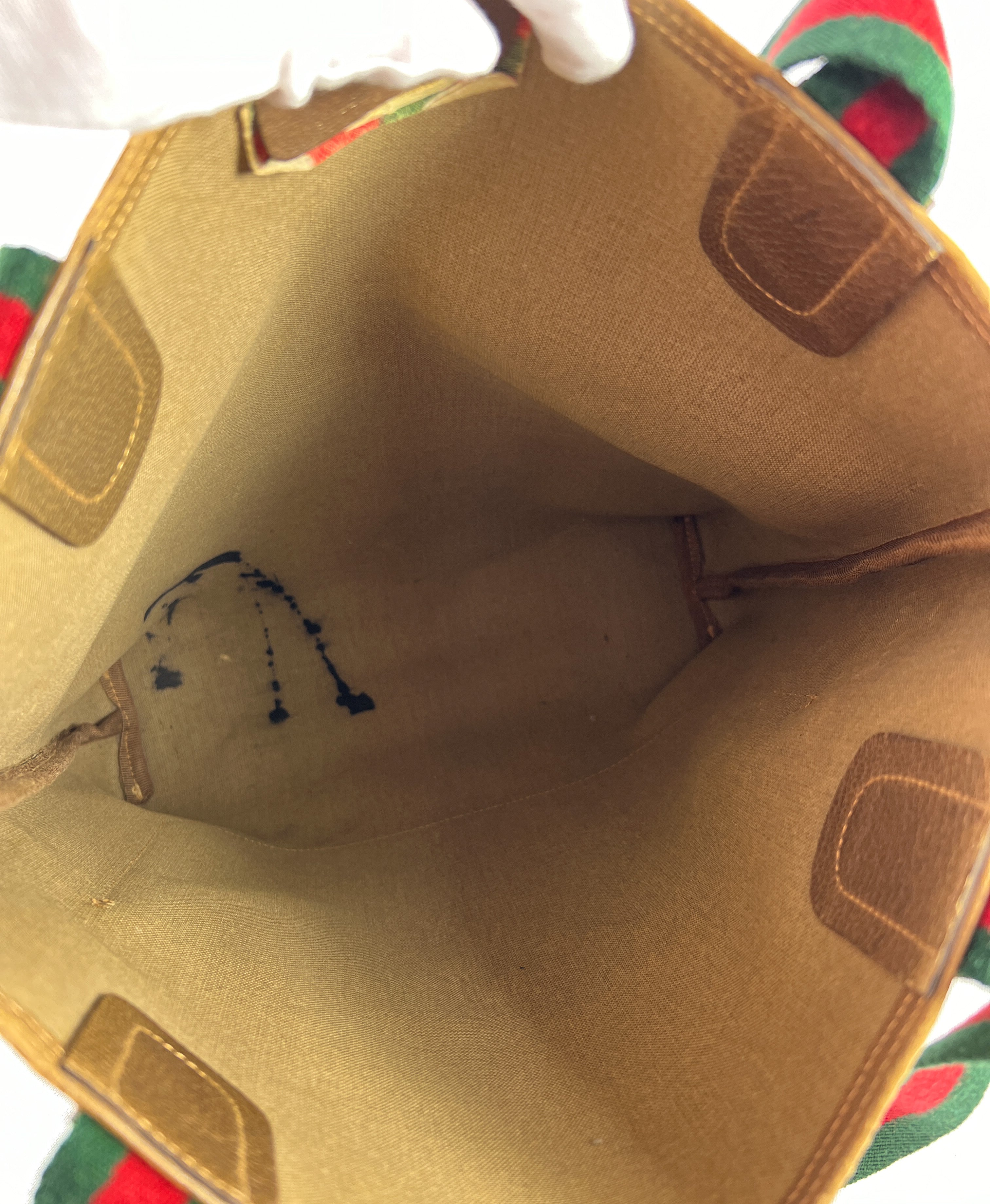 Gucci brown sherry line vintage signature tote