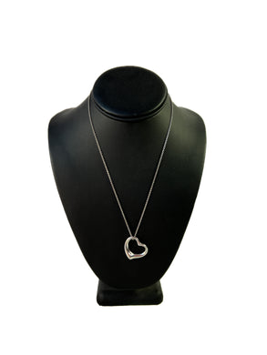 Tiffany & Co Elsa Peretti 27mm open heart pendant necklace