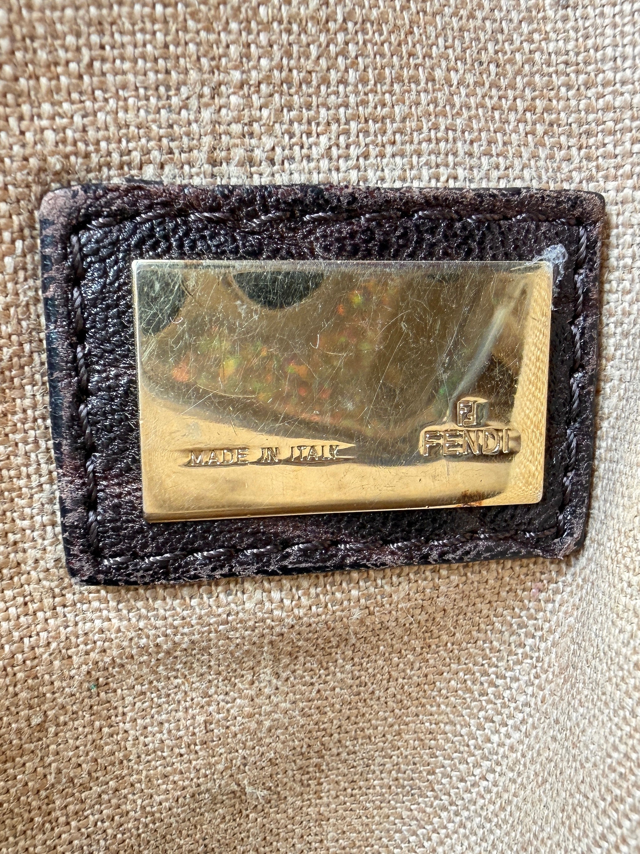 Fendi brown Zucca Spy bag *as is*