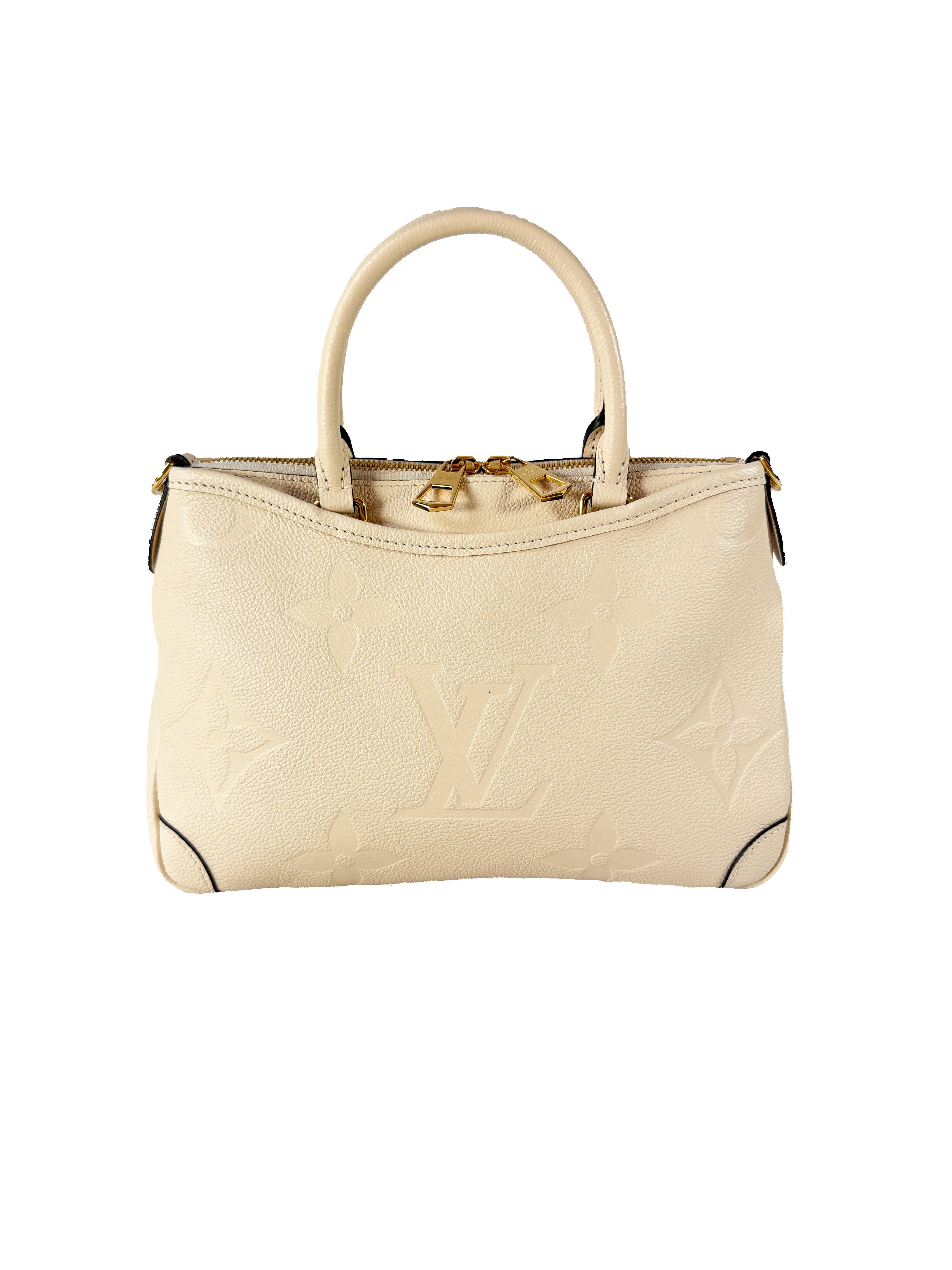 Louis Vuitton cream empreinte leather Giant monogram Trianon PM (NFC)