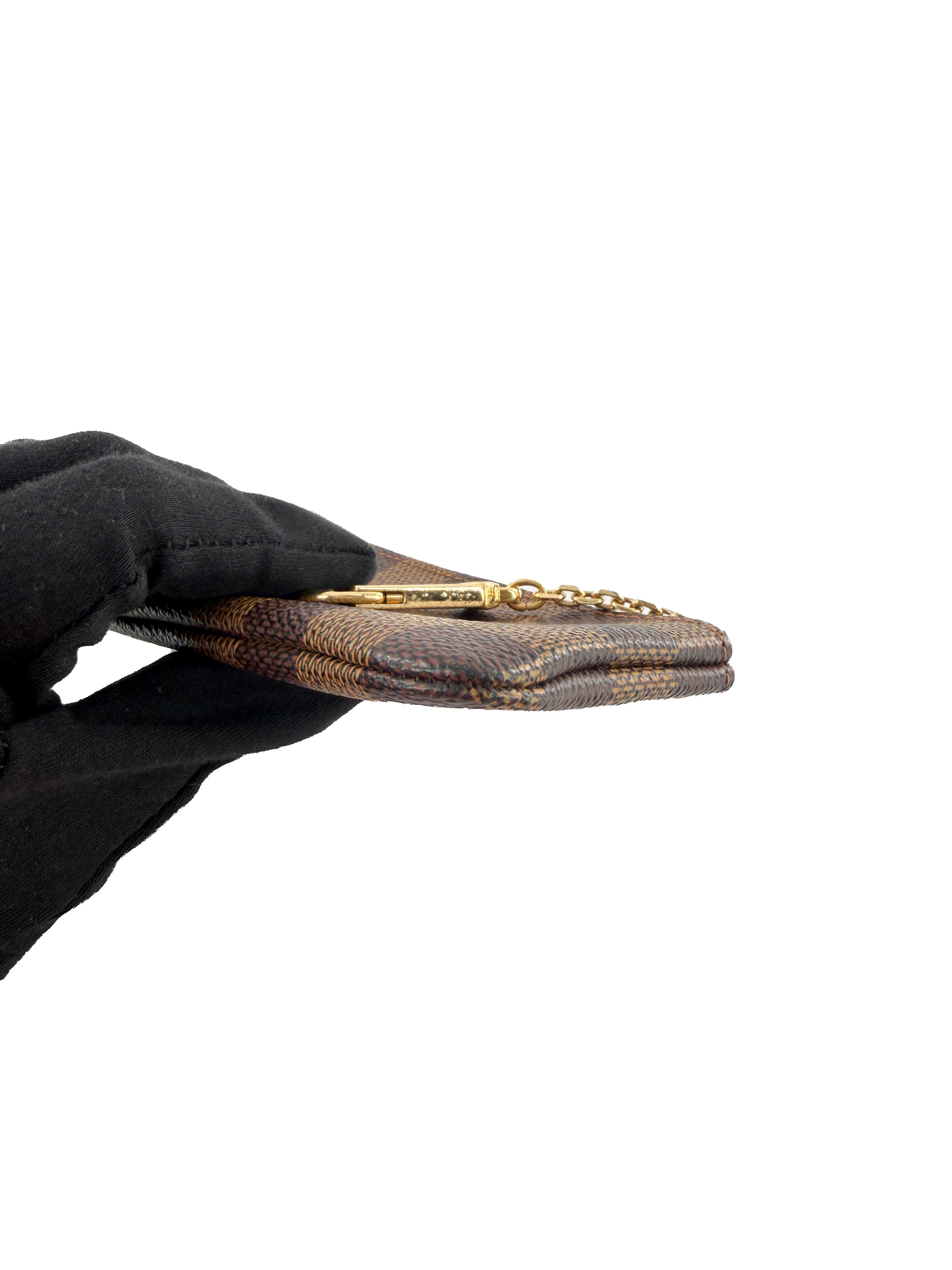 Louis Vuitton damier ebene key cles pouch CA0044