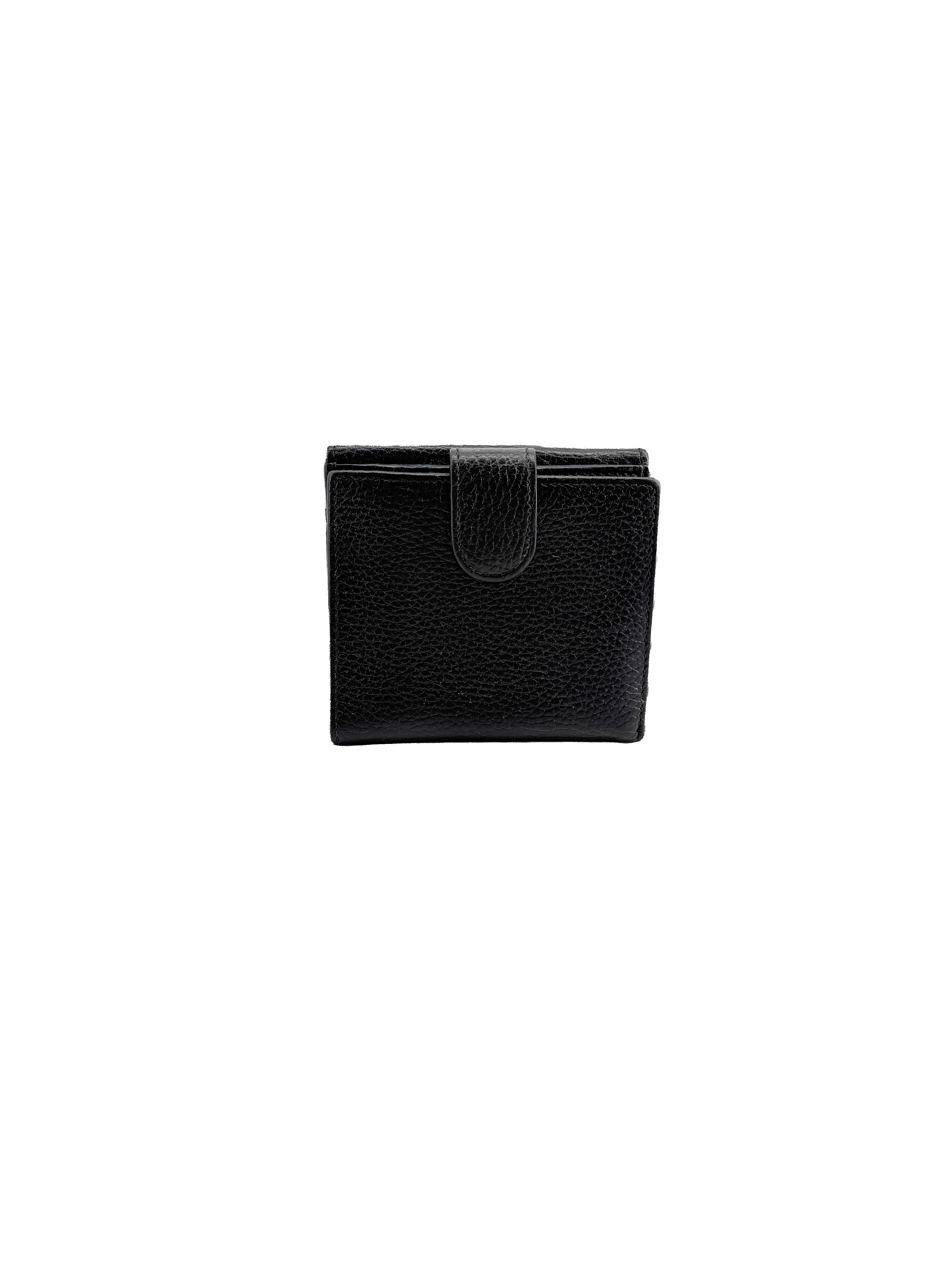 Gucci black leather GG compact wallet 615525-2149
