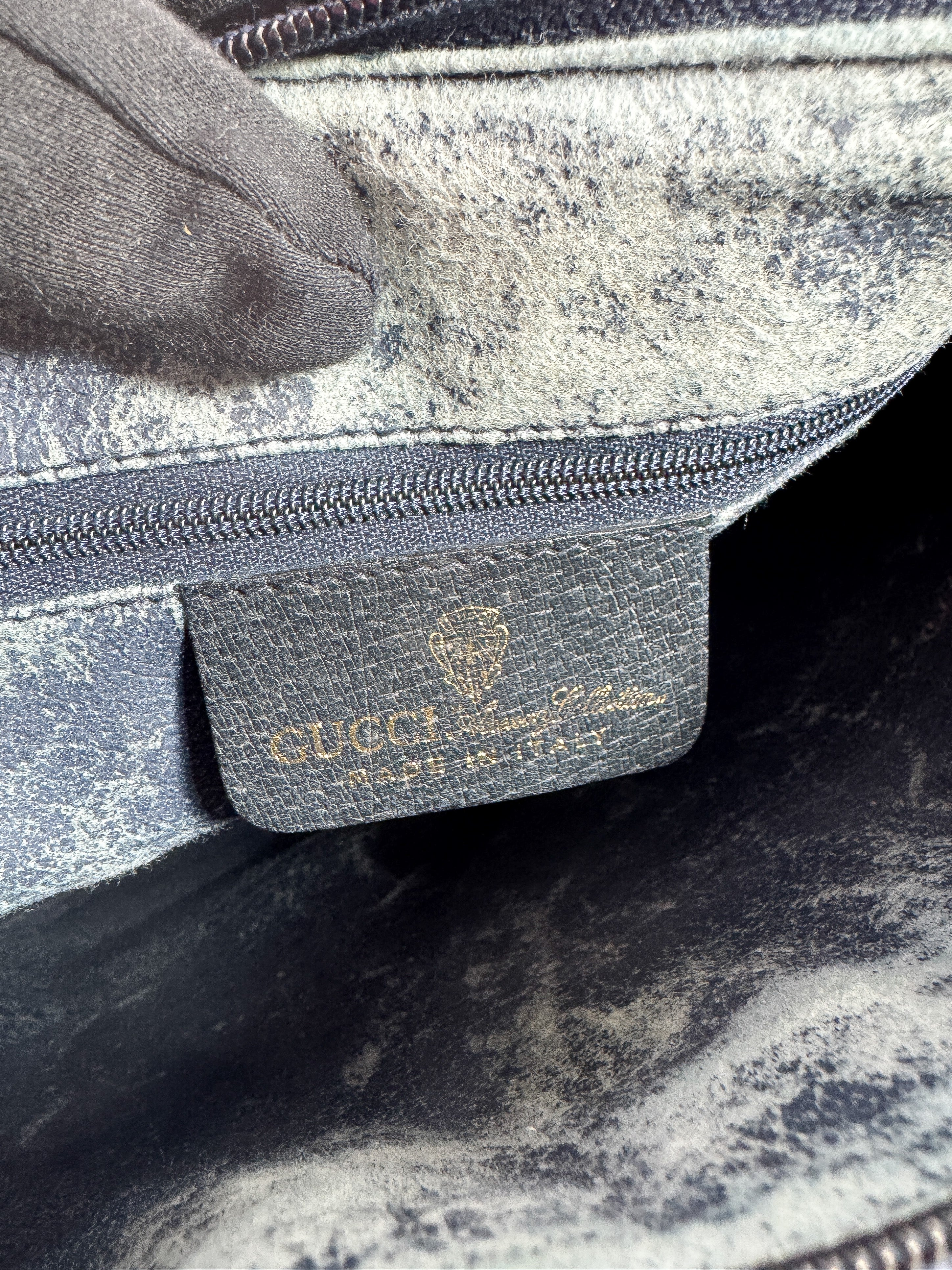 Gucci navy GG sherry line shoulder bag