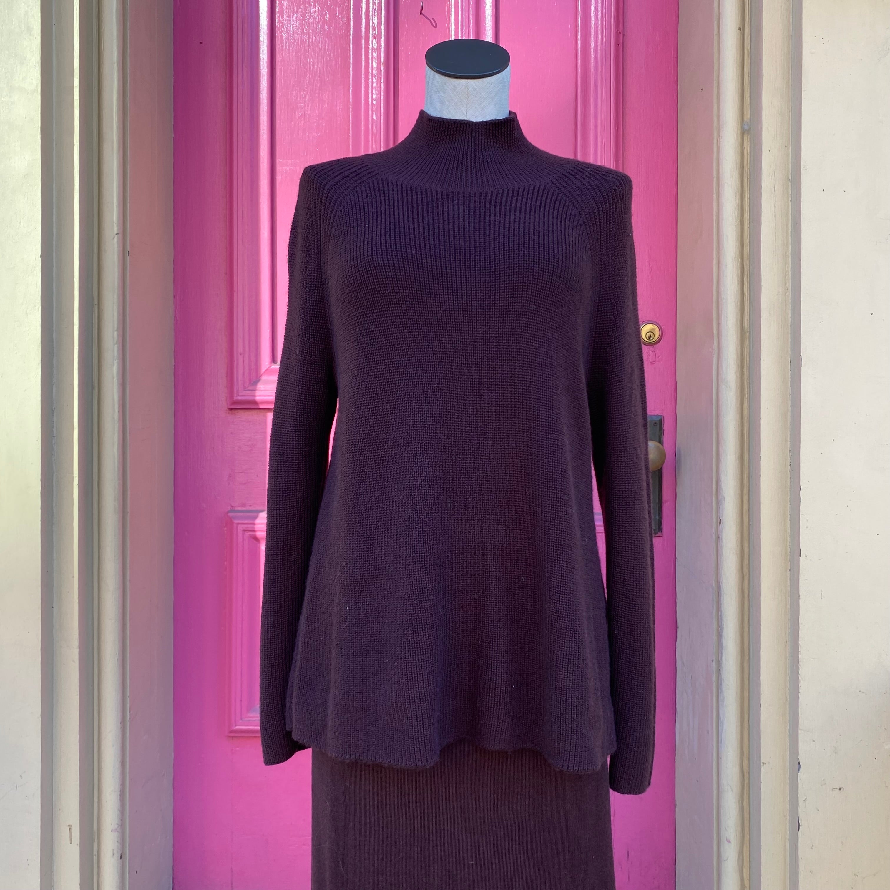 Eileen Fisher dark purple sweater size M