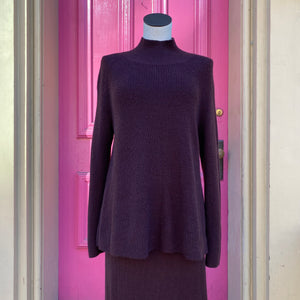 Eileen Fisher dark purple sweater size M