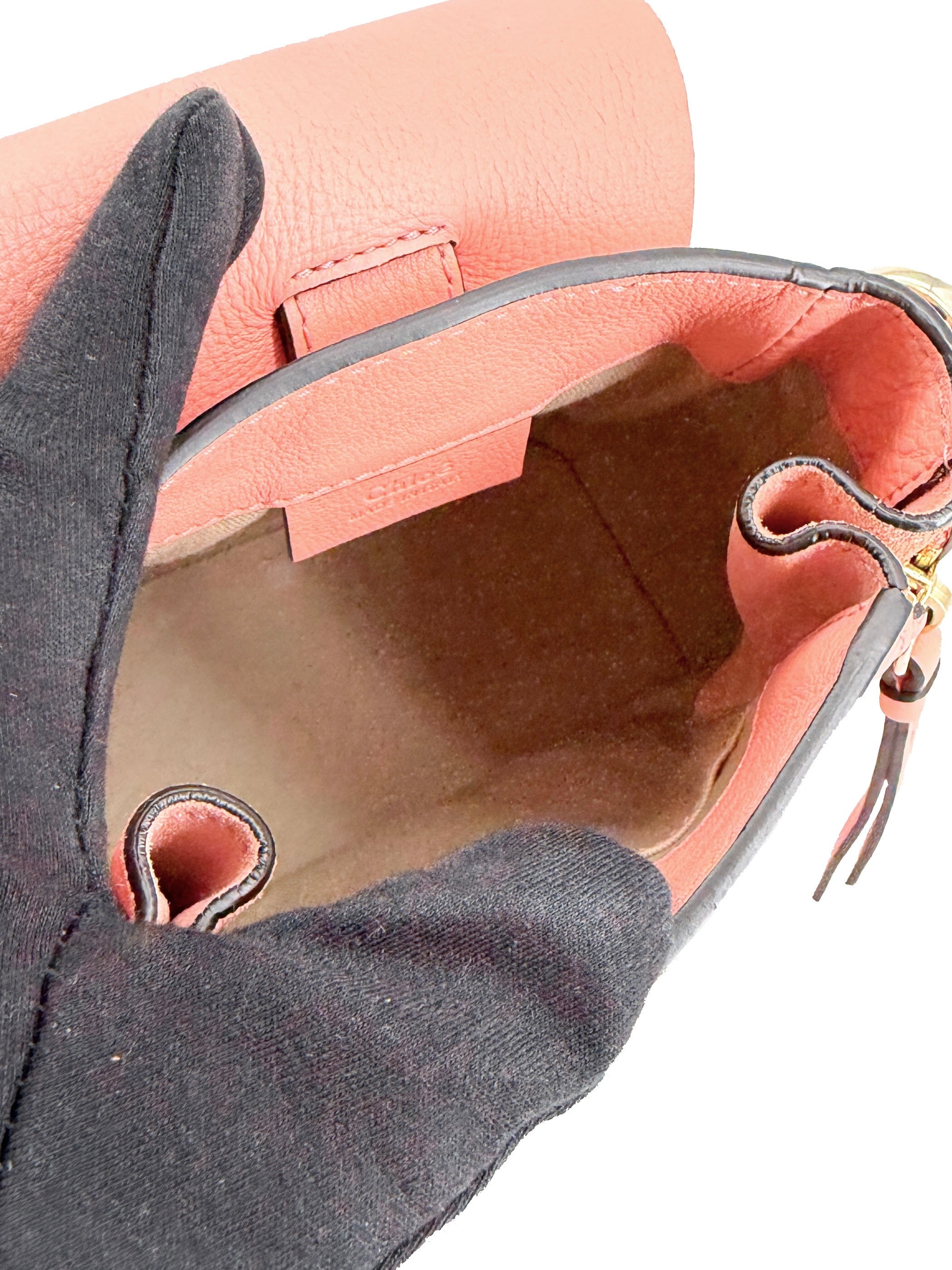 Chloé pink leather mini Faye backpack