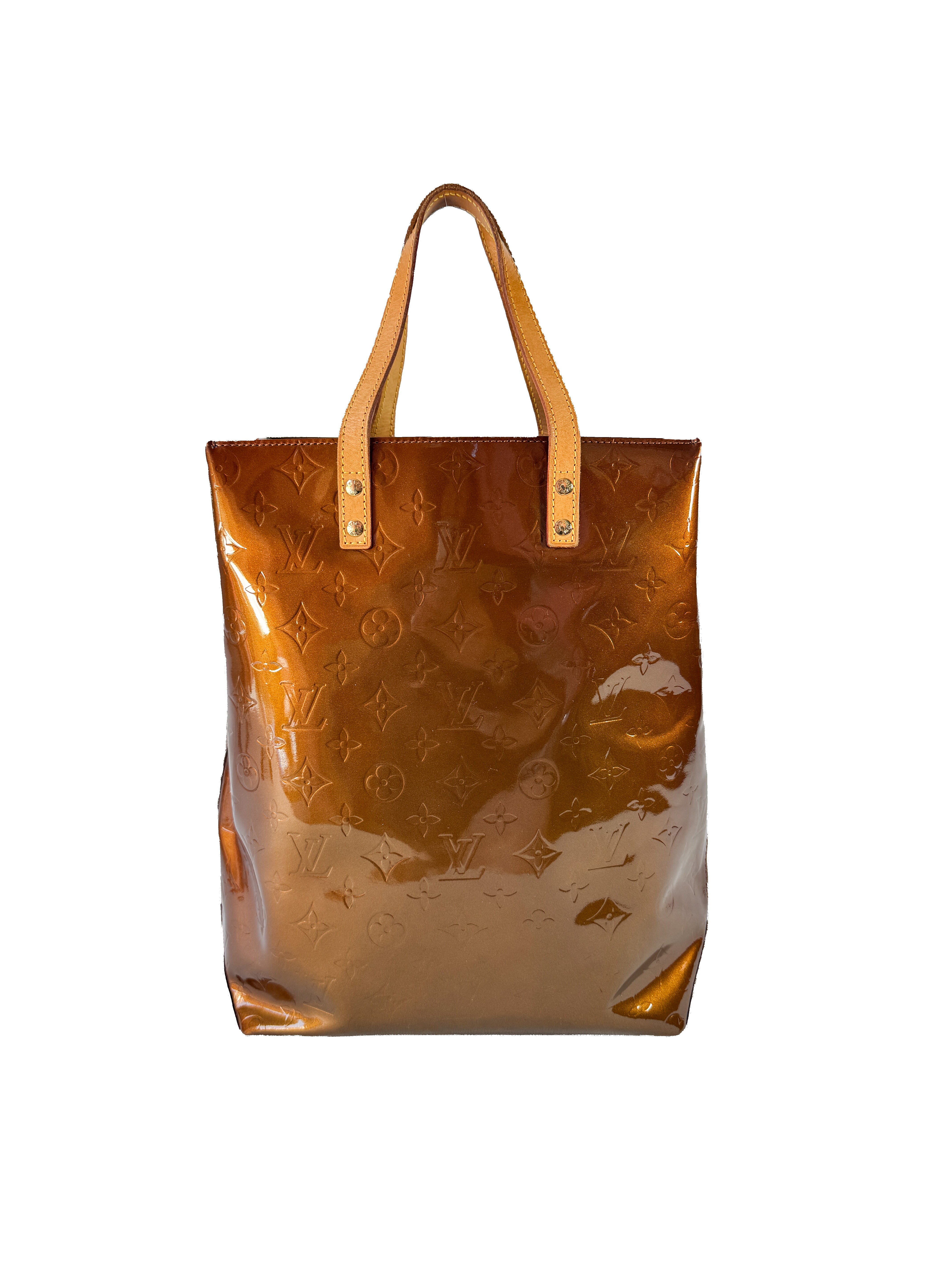 Louis Vuitton bronze vernis Reade MM tote