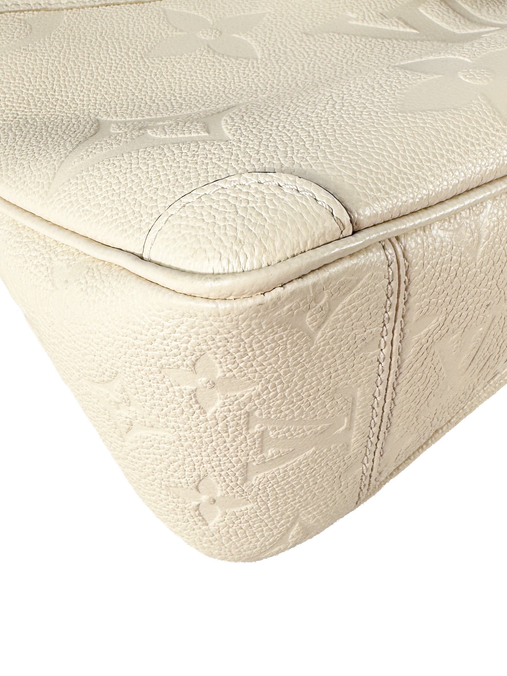 Louis Vuitton cream empreinte leather Giant monogram Trianon PM (NFC)