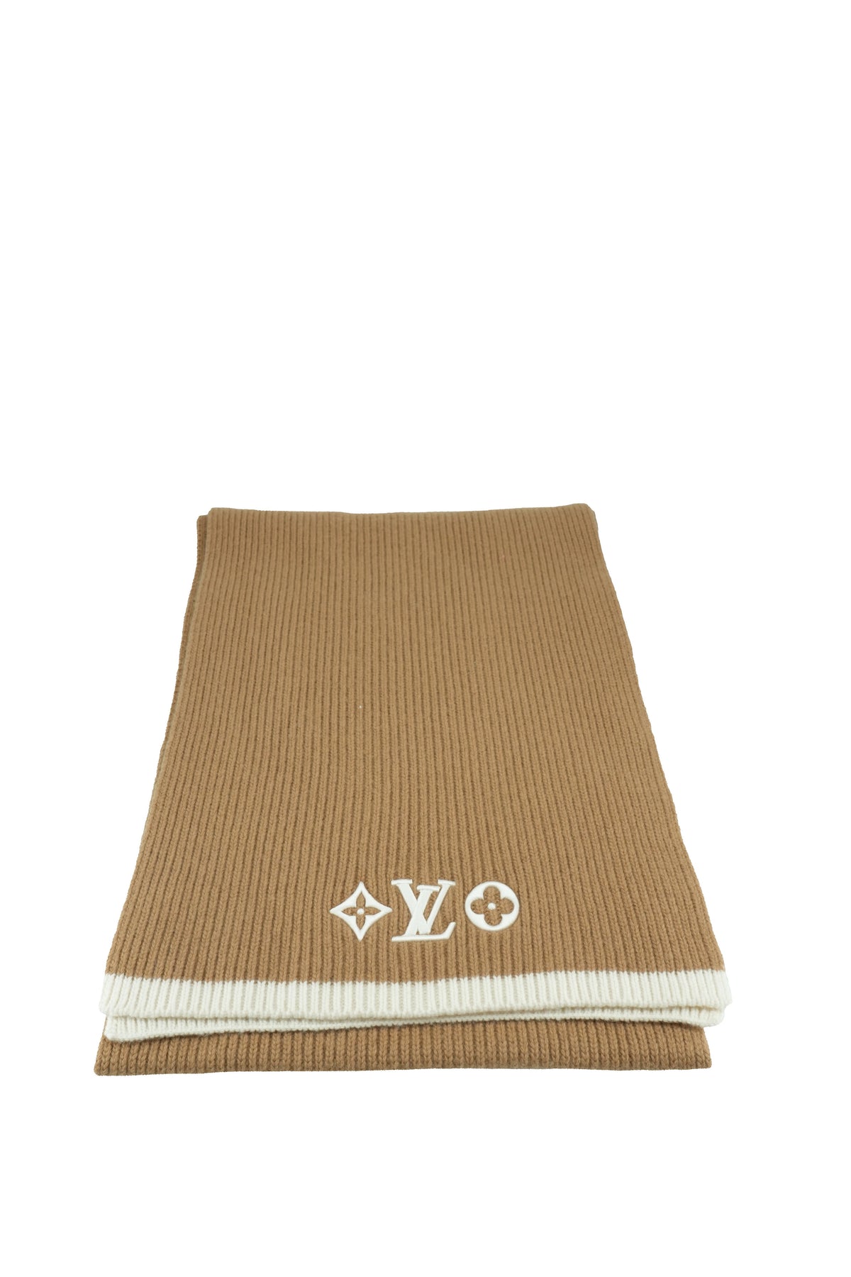 Louis Vuitton brown/cream headline scarf