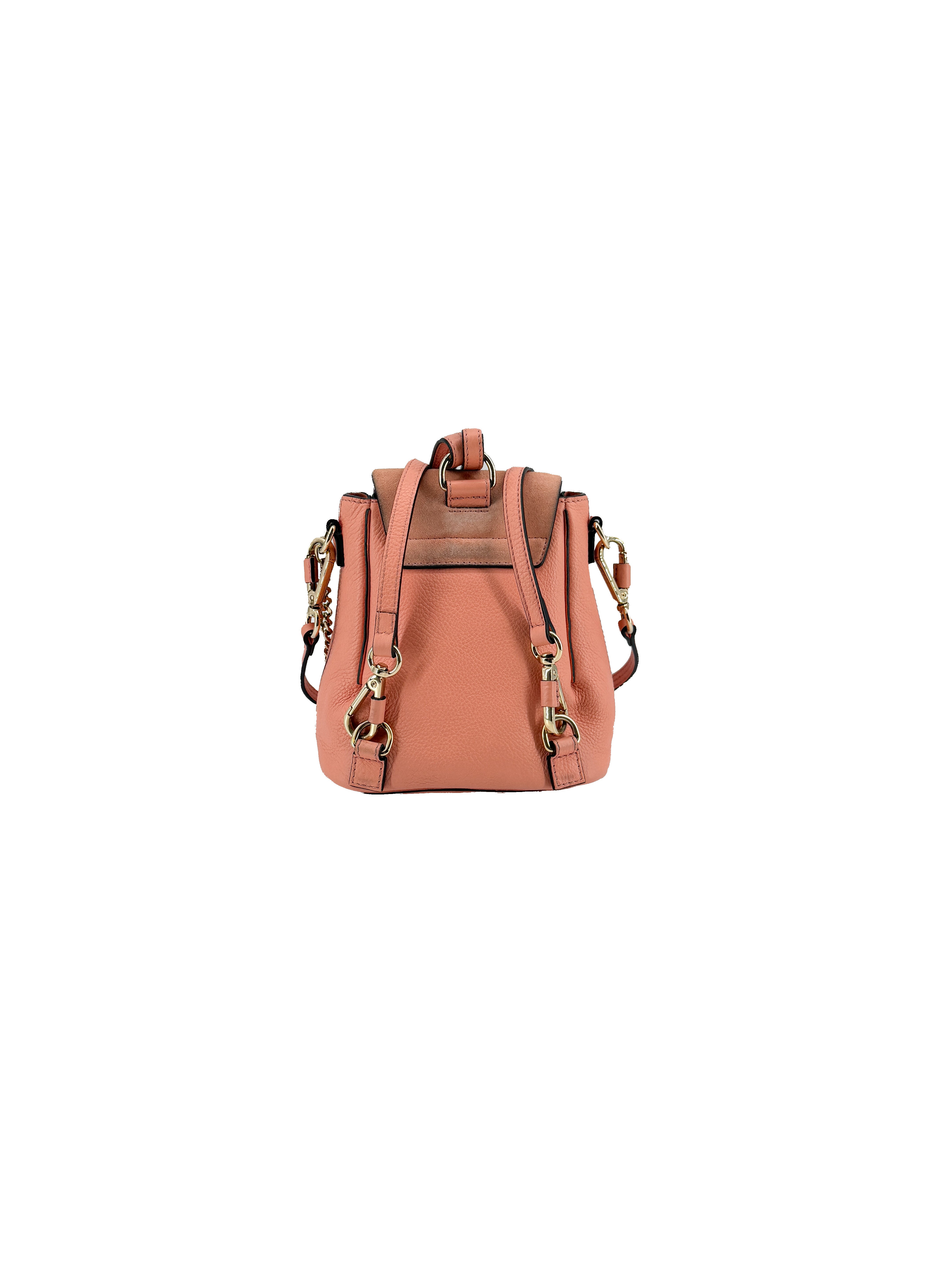 Chloé pink leather mini Faye backpack