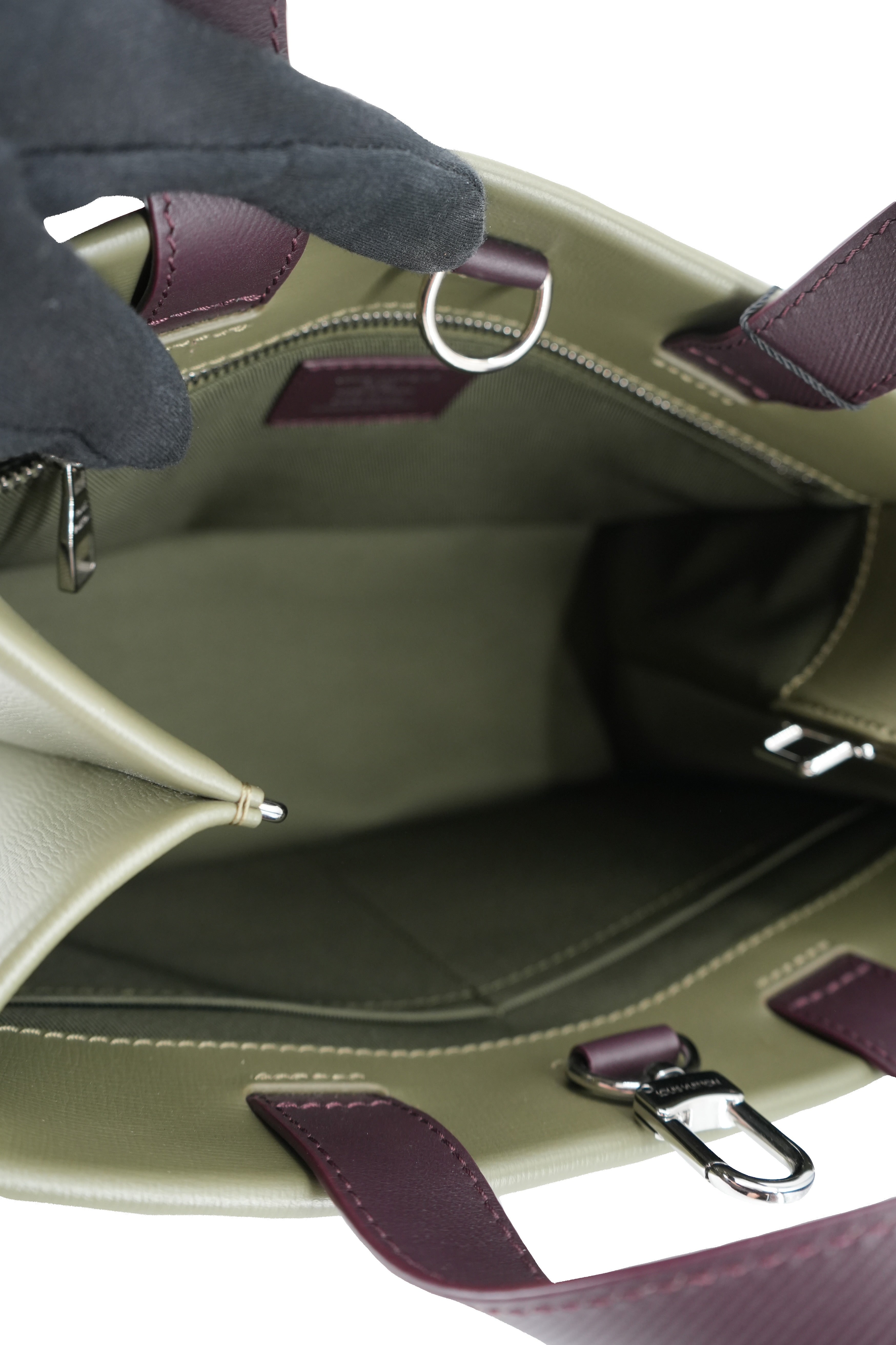 Louis Vuitton Calfskin Mini Shopper Tote Khaki Green NFC