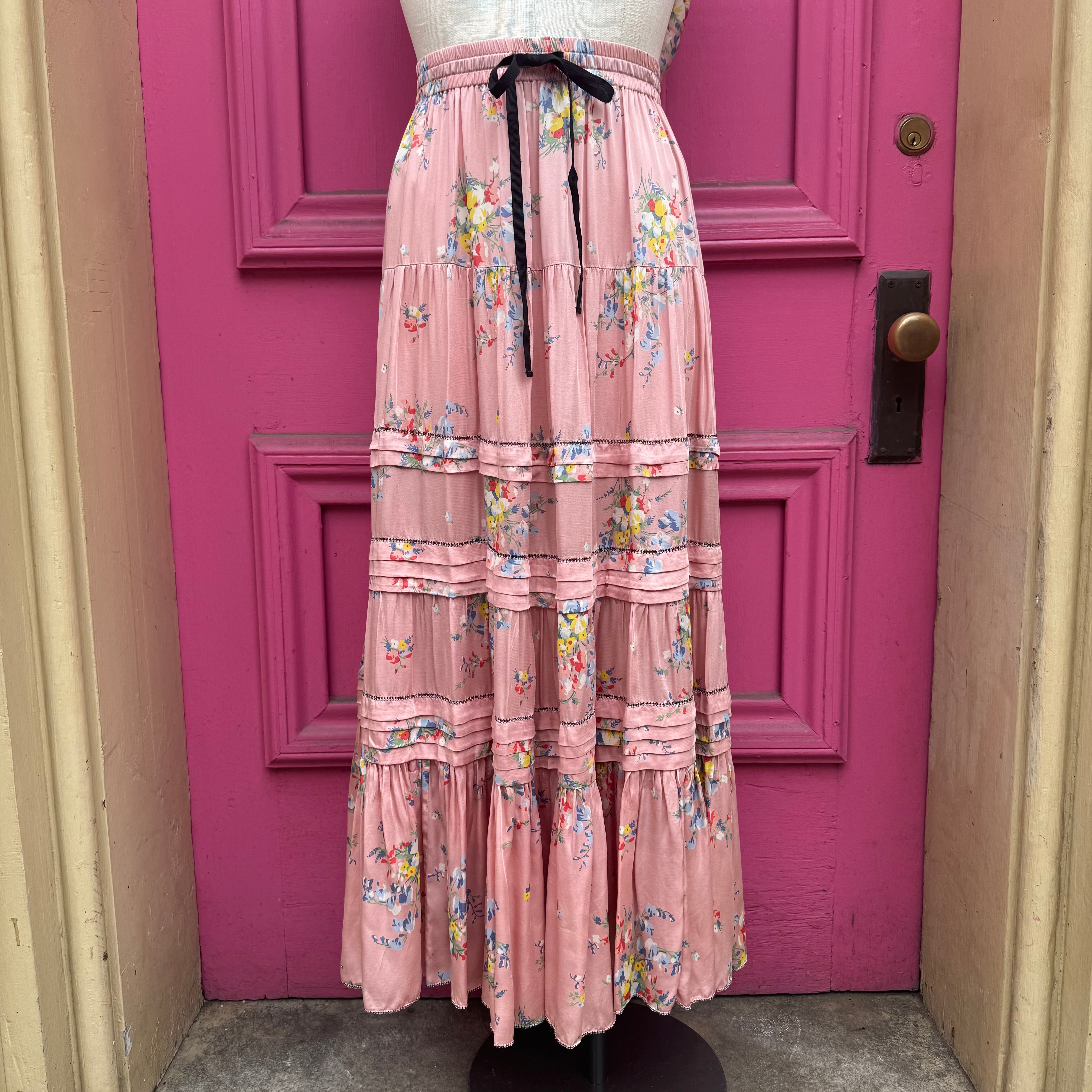 The Great pink floral skirt size M