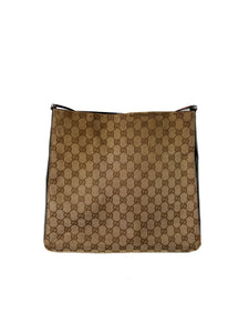 Gucci brown signature vintage shoulder bag **as is**