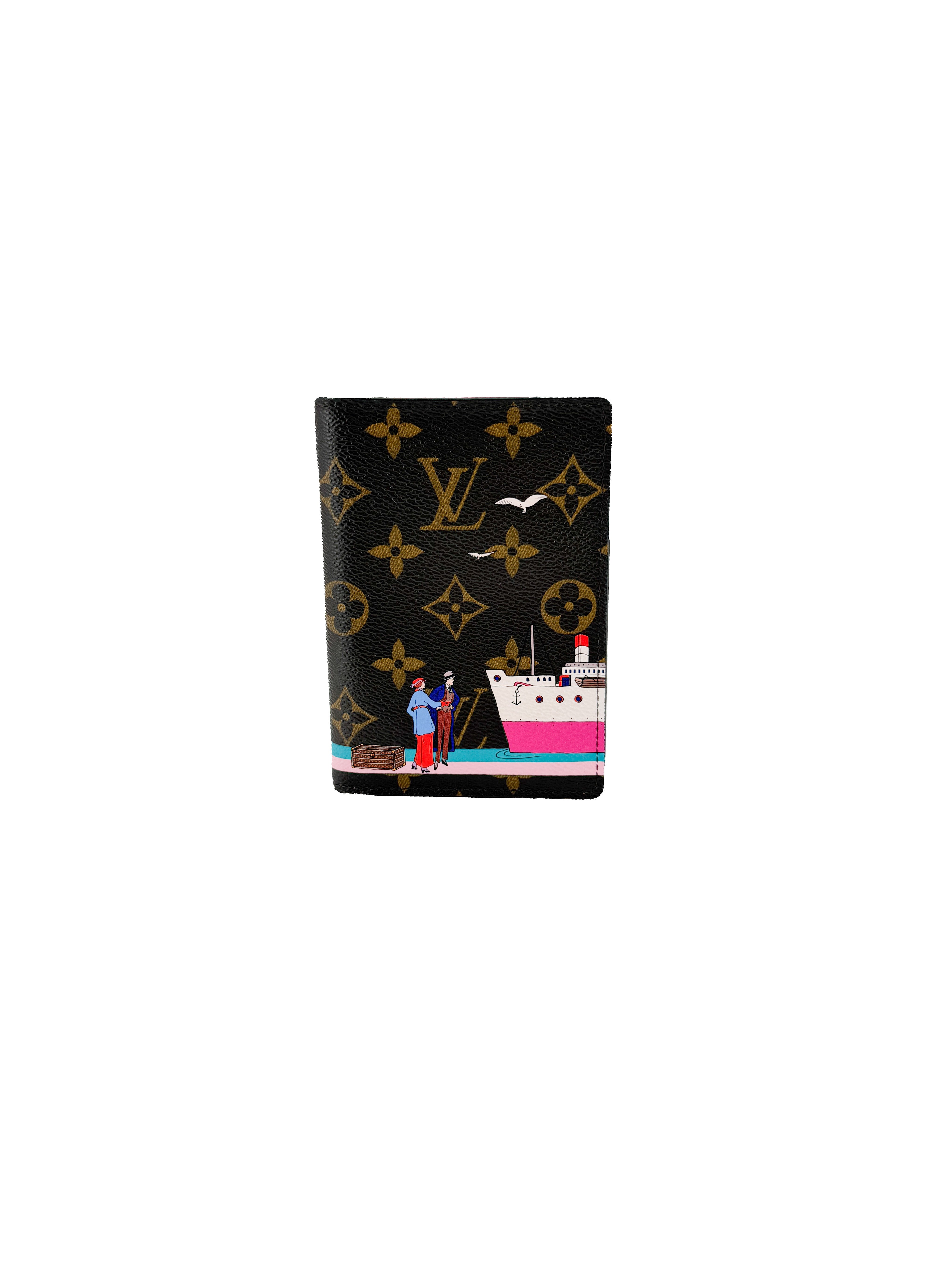 Louis Vuitton monogram 2016 Christmas Animation Illustre Transatlantic passport holder MB2186