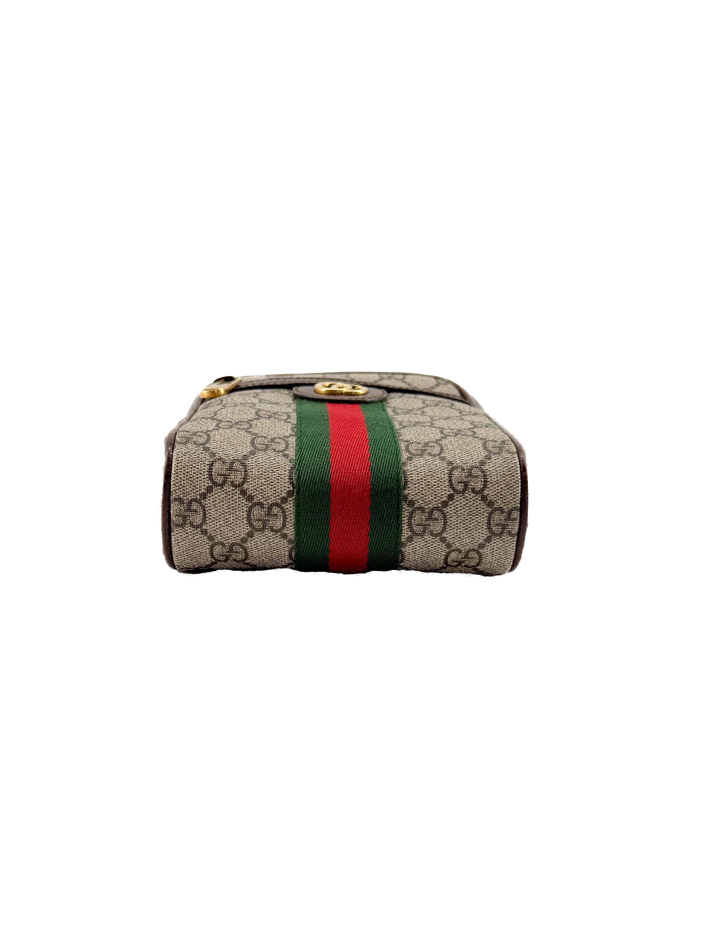 Gucci GG Supreme Monogram Web Mini Ophidia Messenger Brown 598127520981