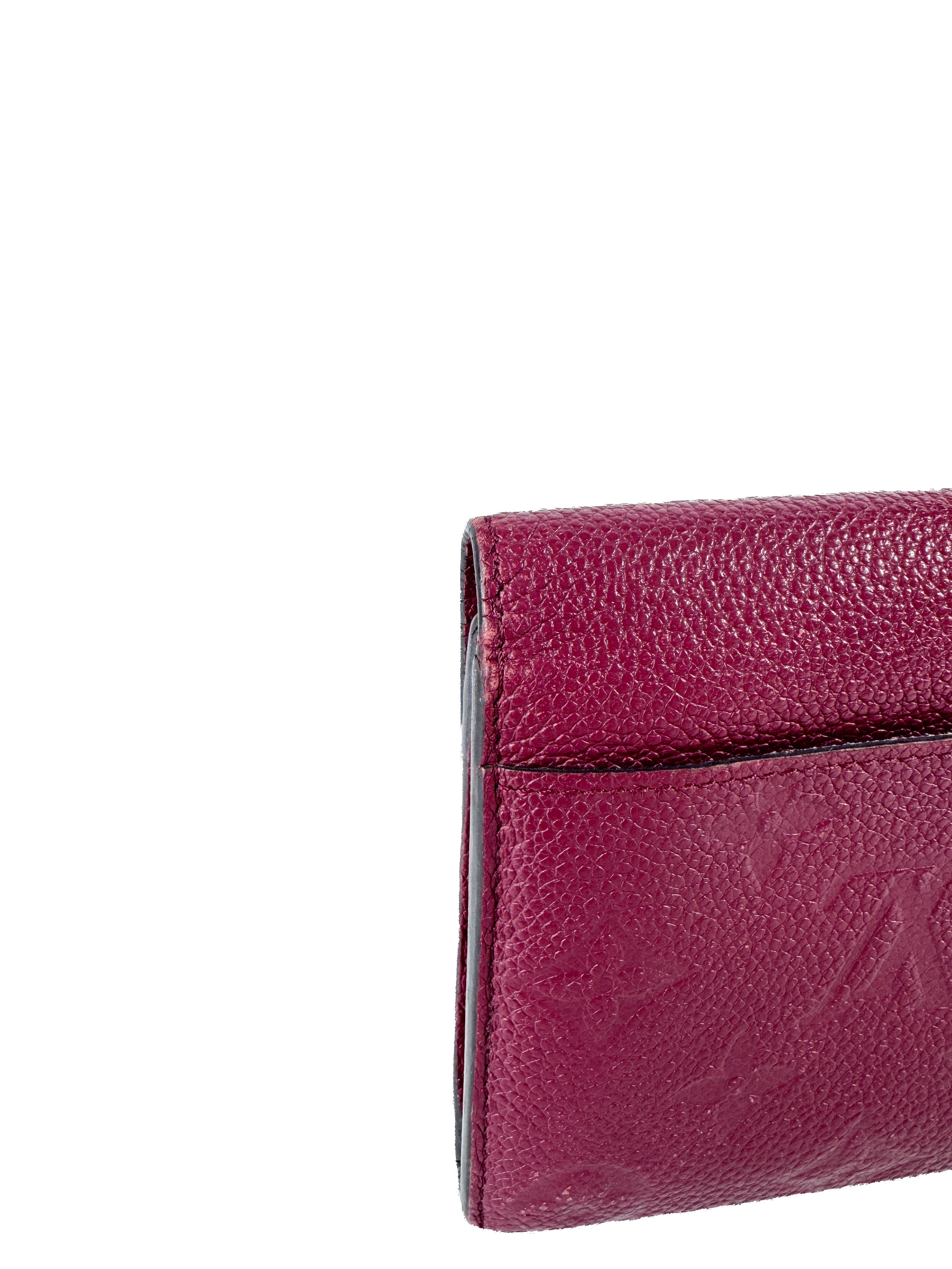 Louis Vuitton raisin monogram empriente Sarah wallet CA1165