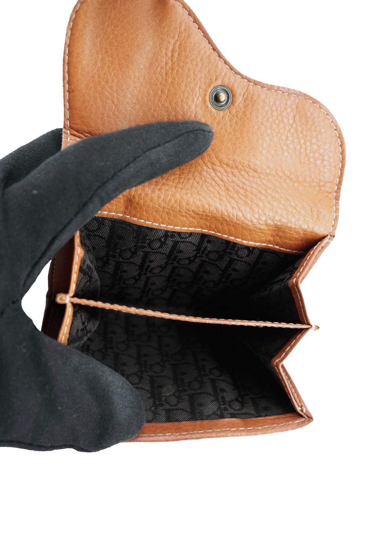 Christian Dior brown leather Saddle compact vintage wallet TR 00 92