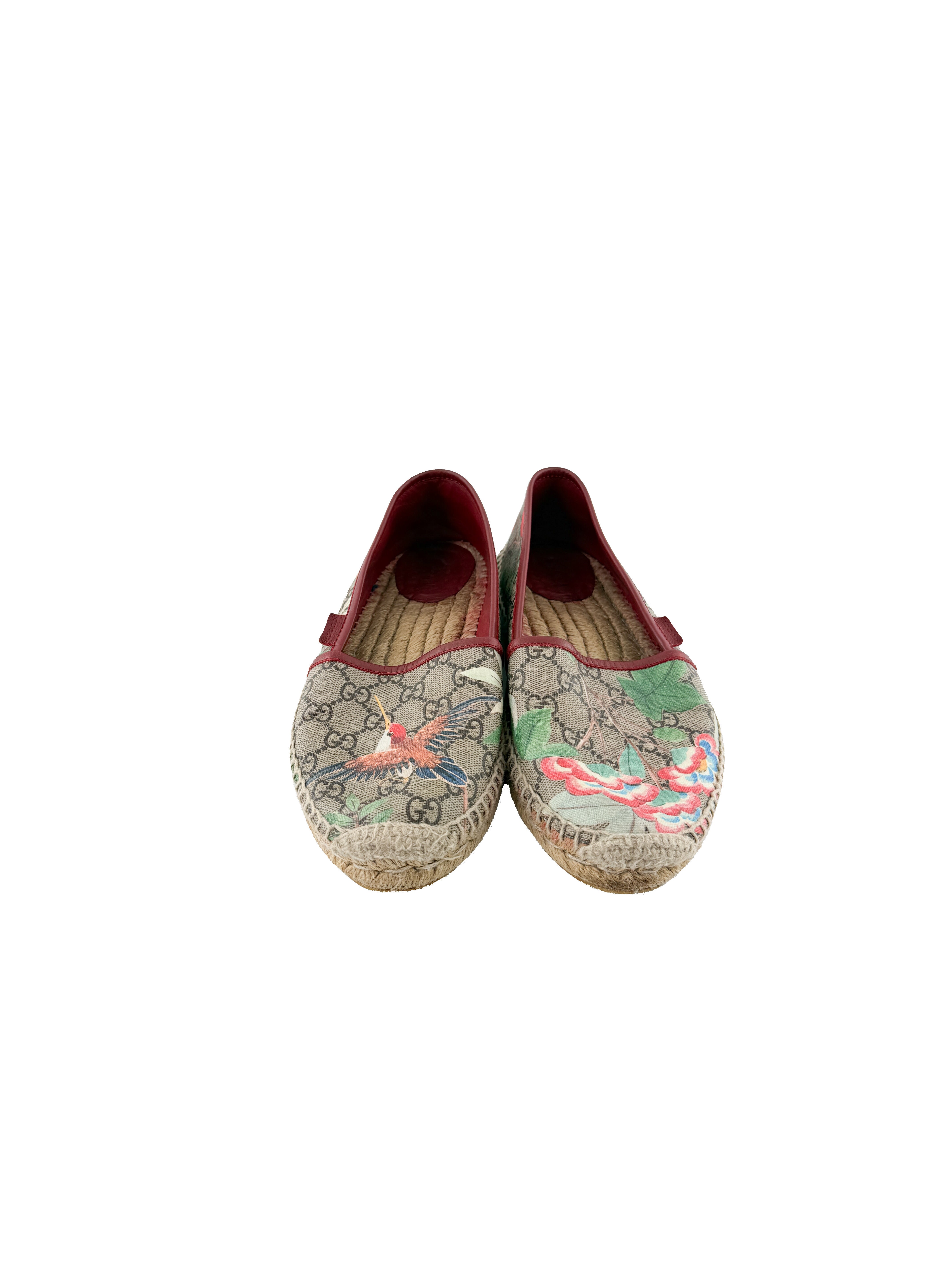 Gucci GG bird print esapdrilles size 39.5