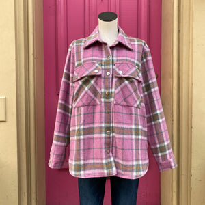 Better Be purple plaid lightweight jacket size L