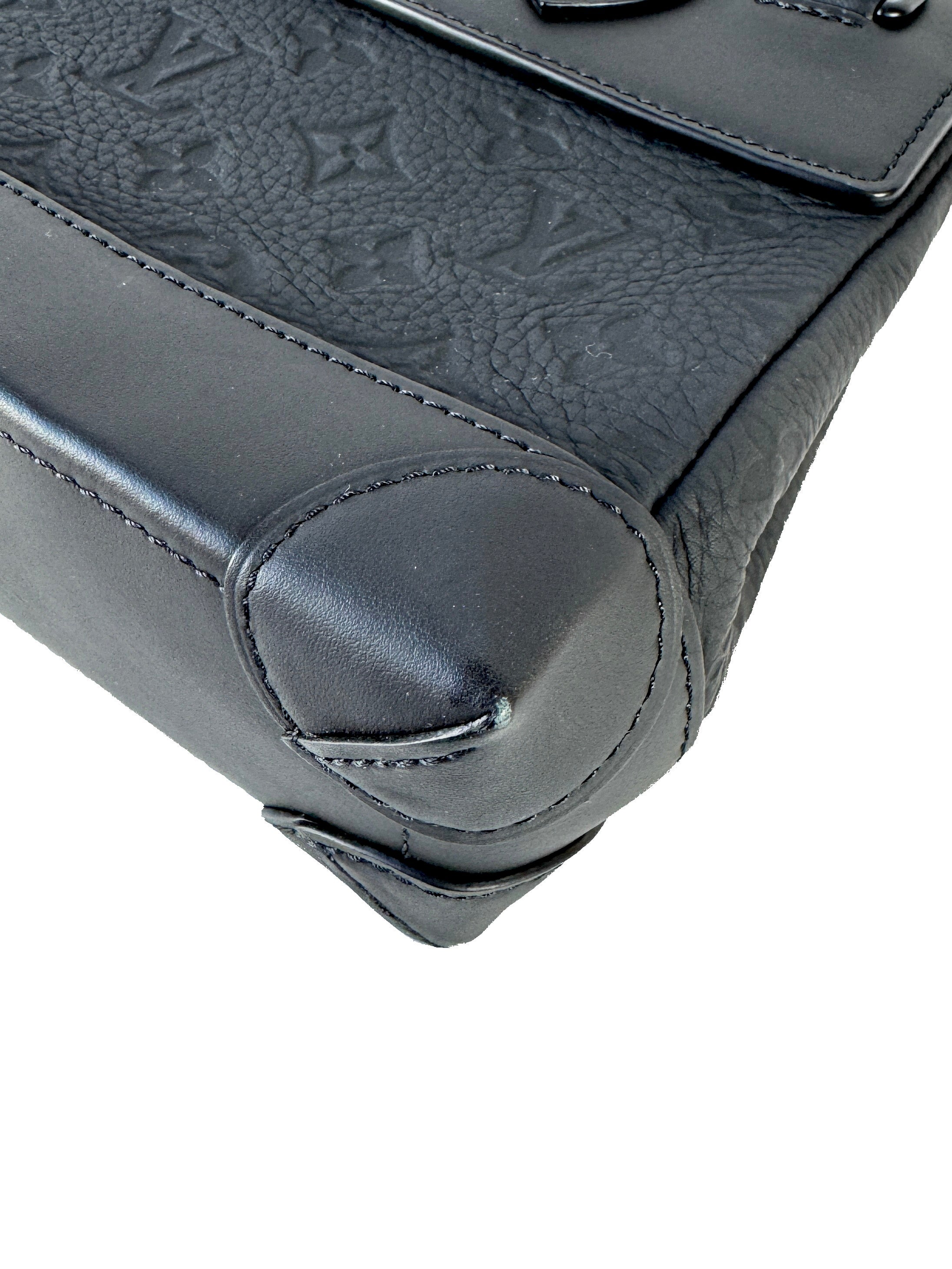 Louis Vuitton Steamer Crossbody Bag Monogram Taurillon Leather PM black (NFC)