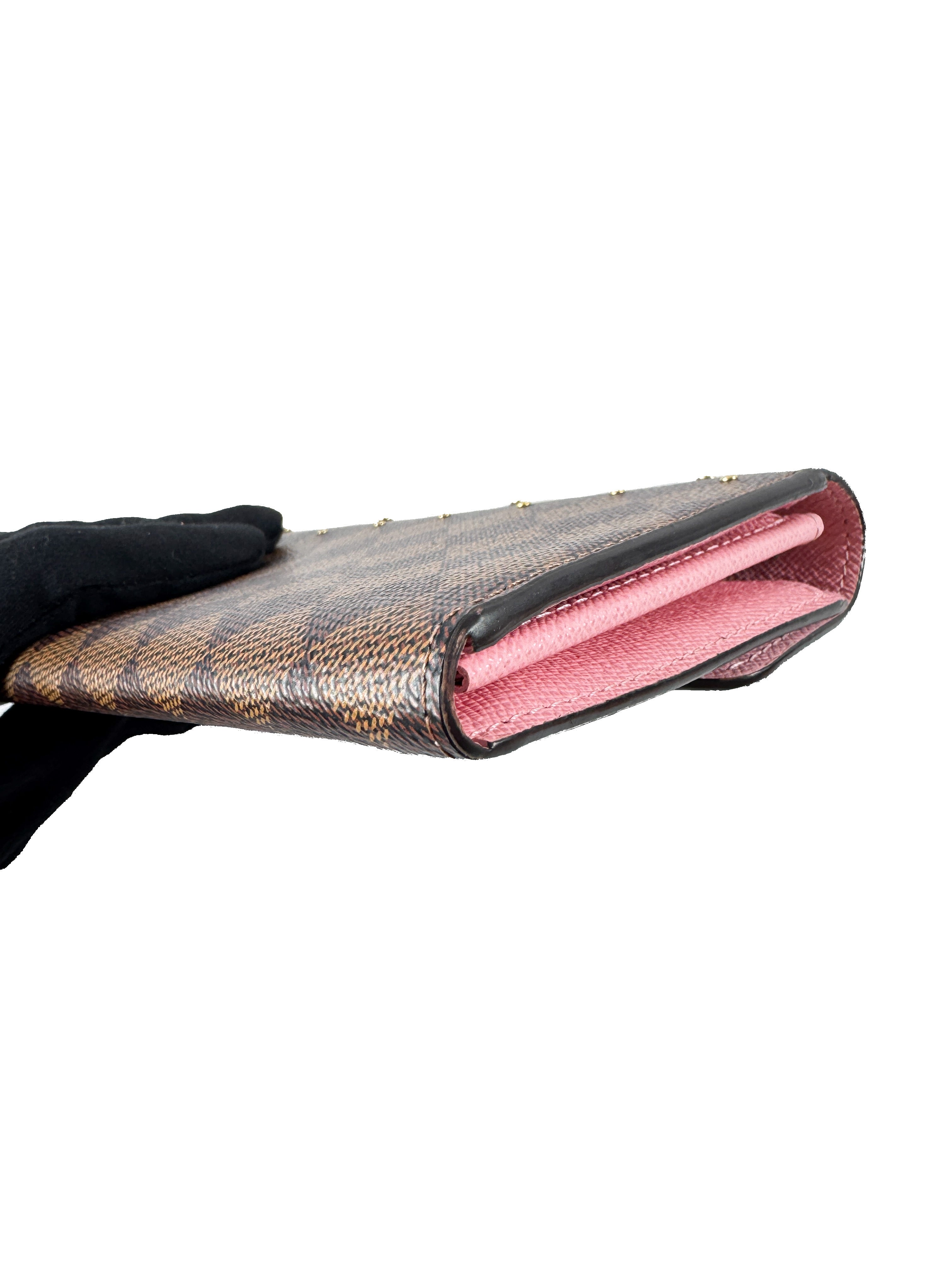 Louis Vuitton damier ebene studded Sarah wallet (NFC)