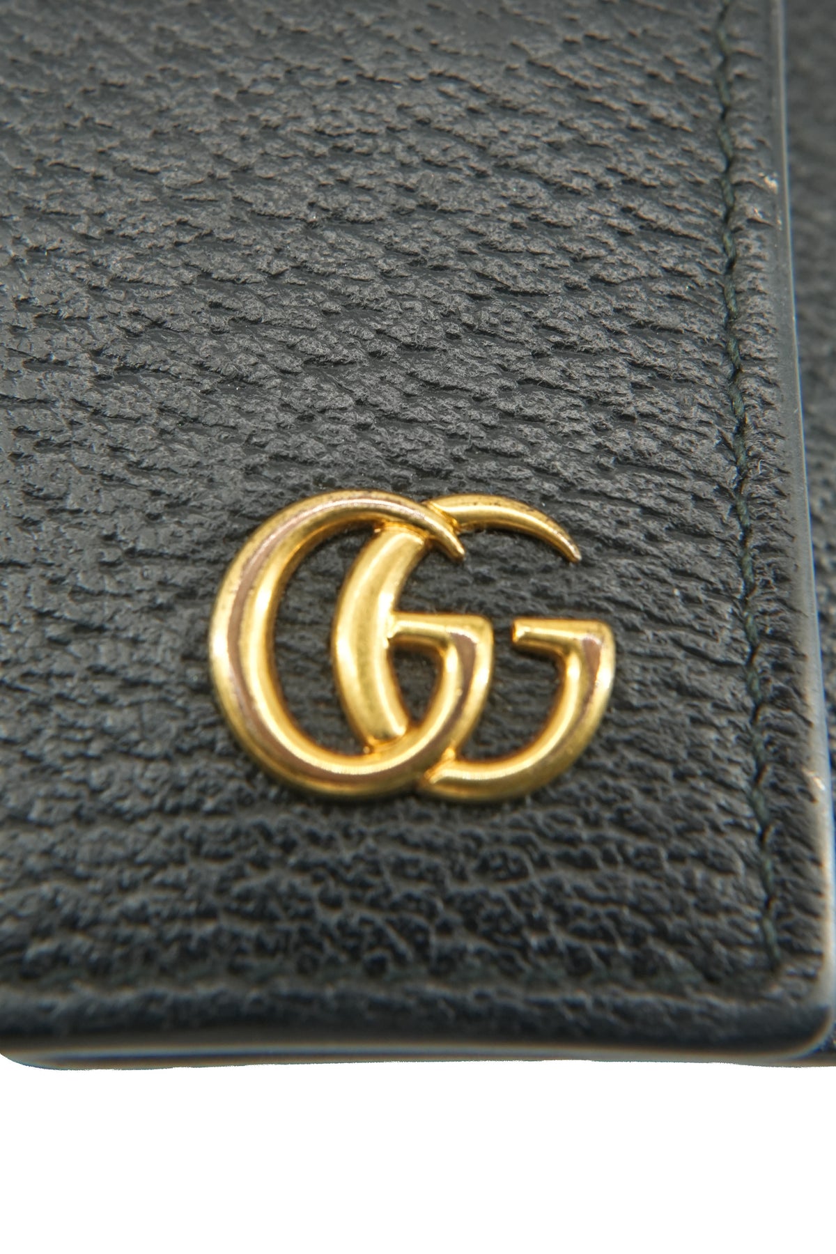Gucci black GG leather key holder 0416