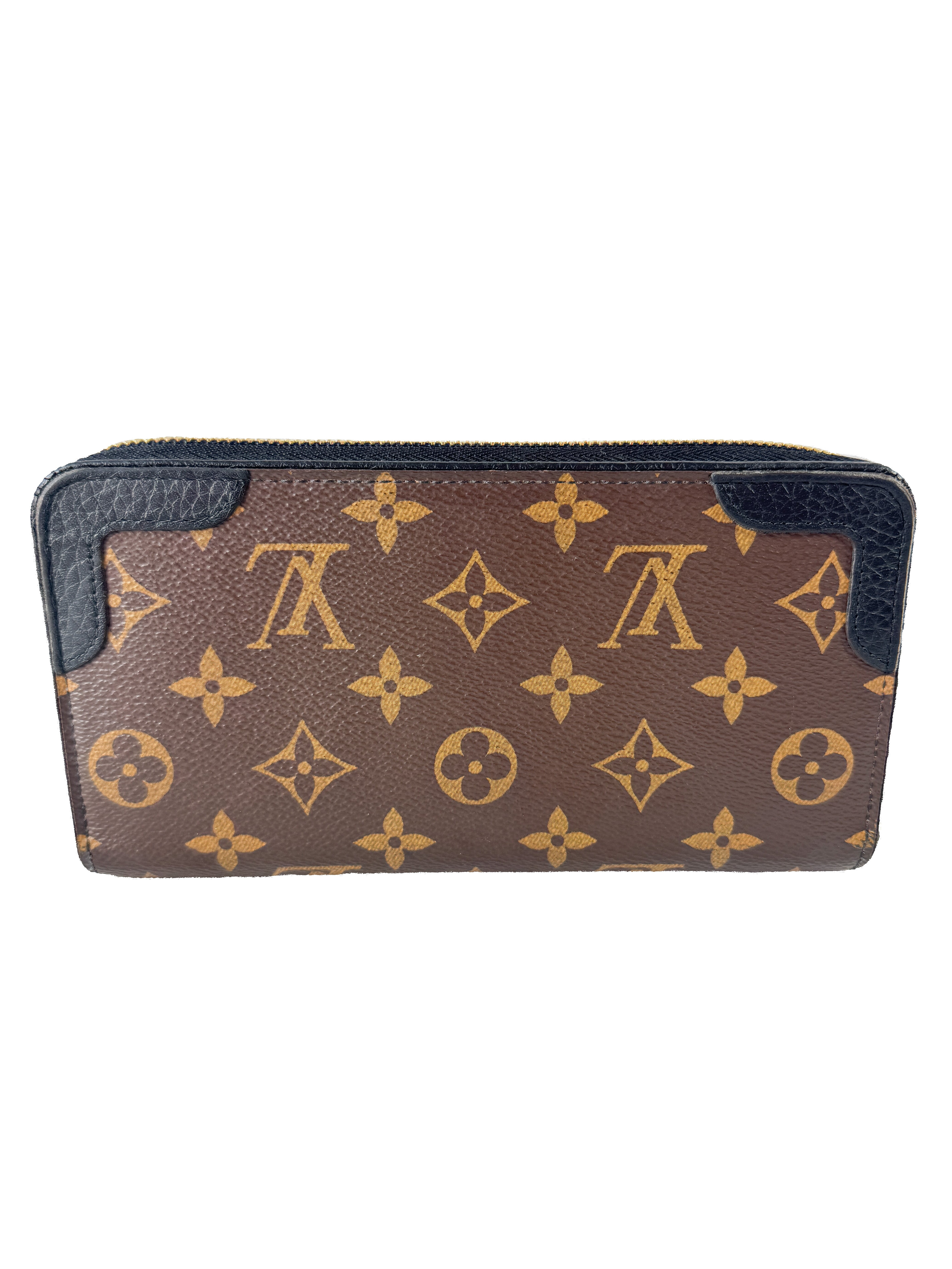 Louis Vuitton monogram/black Retiro zippy wallet MI0159